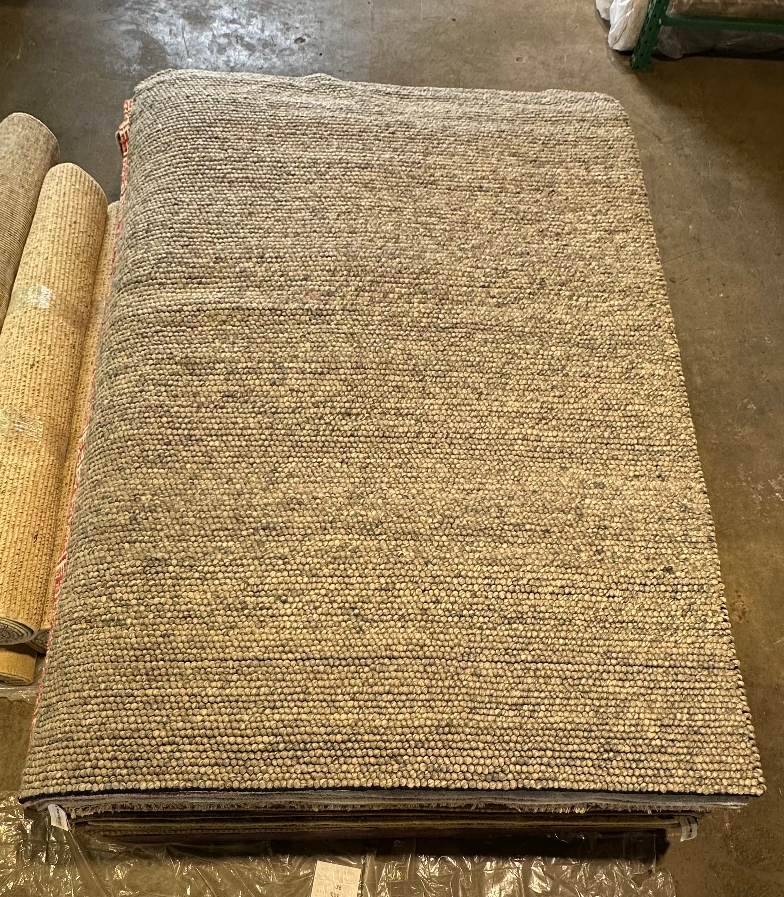Justin Budfuloski 6.6x9.3 Grey Handwoven Modern Rug