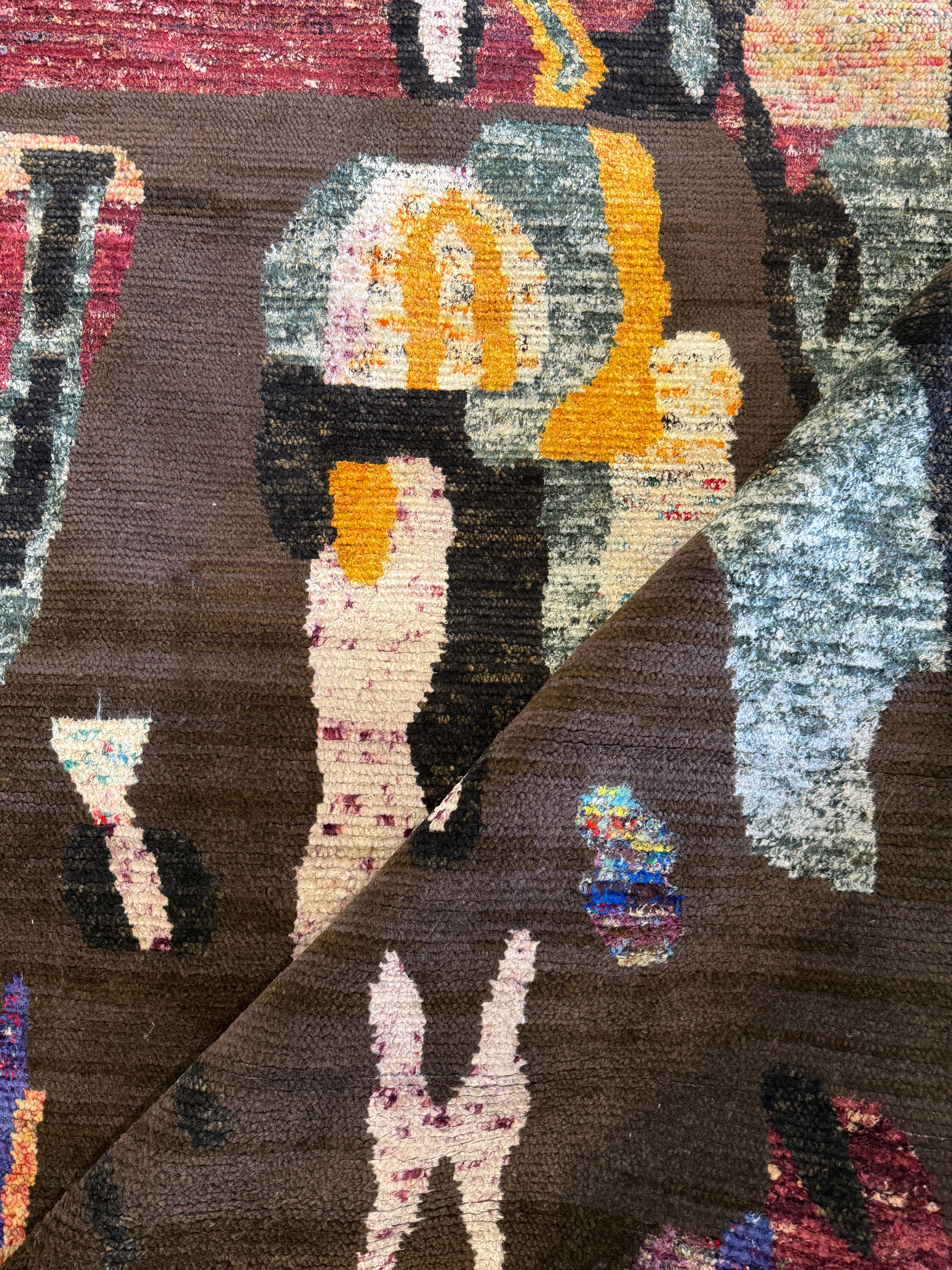 James Wolk 9x12 Colorful Hand-Knotted Modern Rug