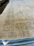 Amanda Fix 8.10x11.10 Grey Green Whitewashed Afghani Oushak Rug