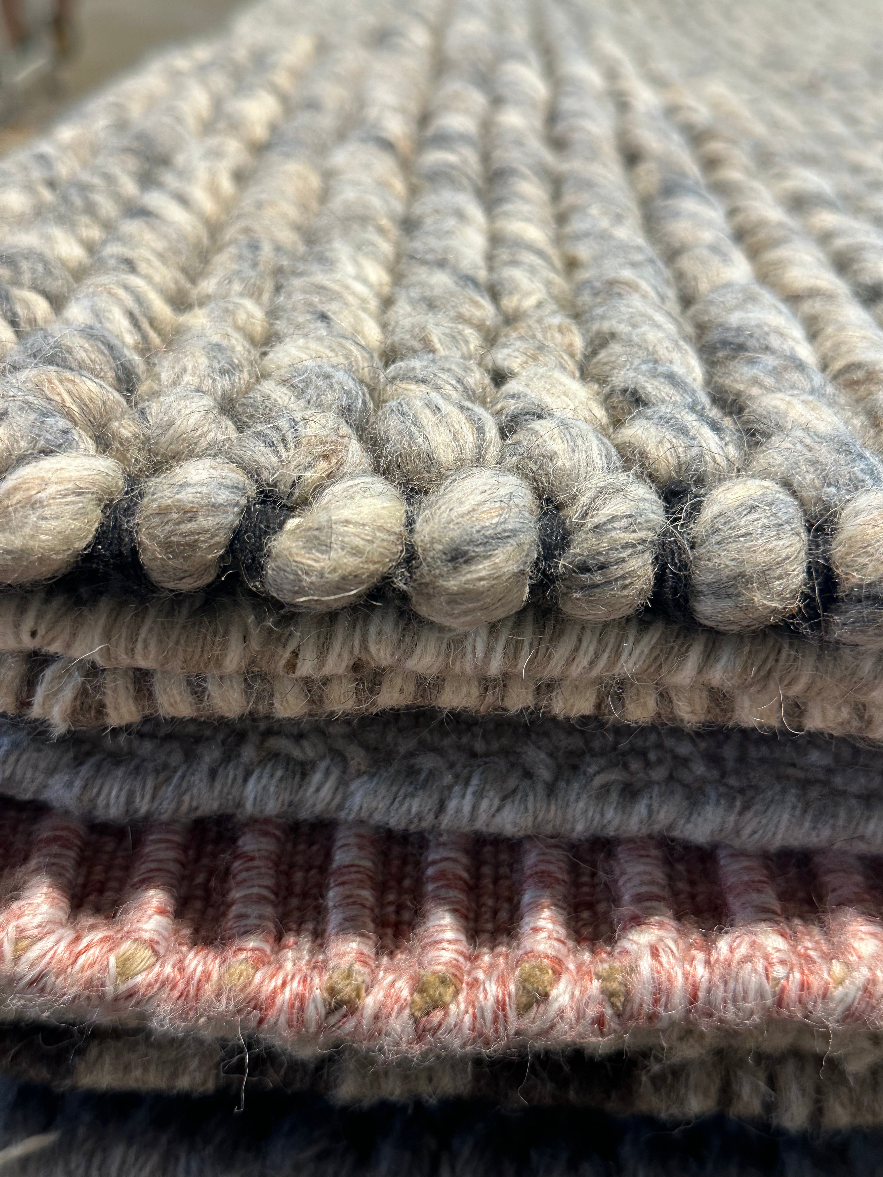 Justin Budfuloski 6.6x9.3 Grey Handwoven Modern Rug
