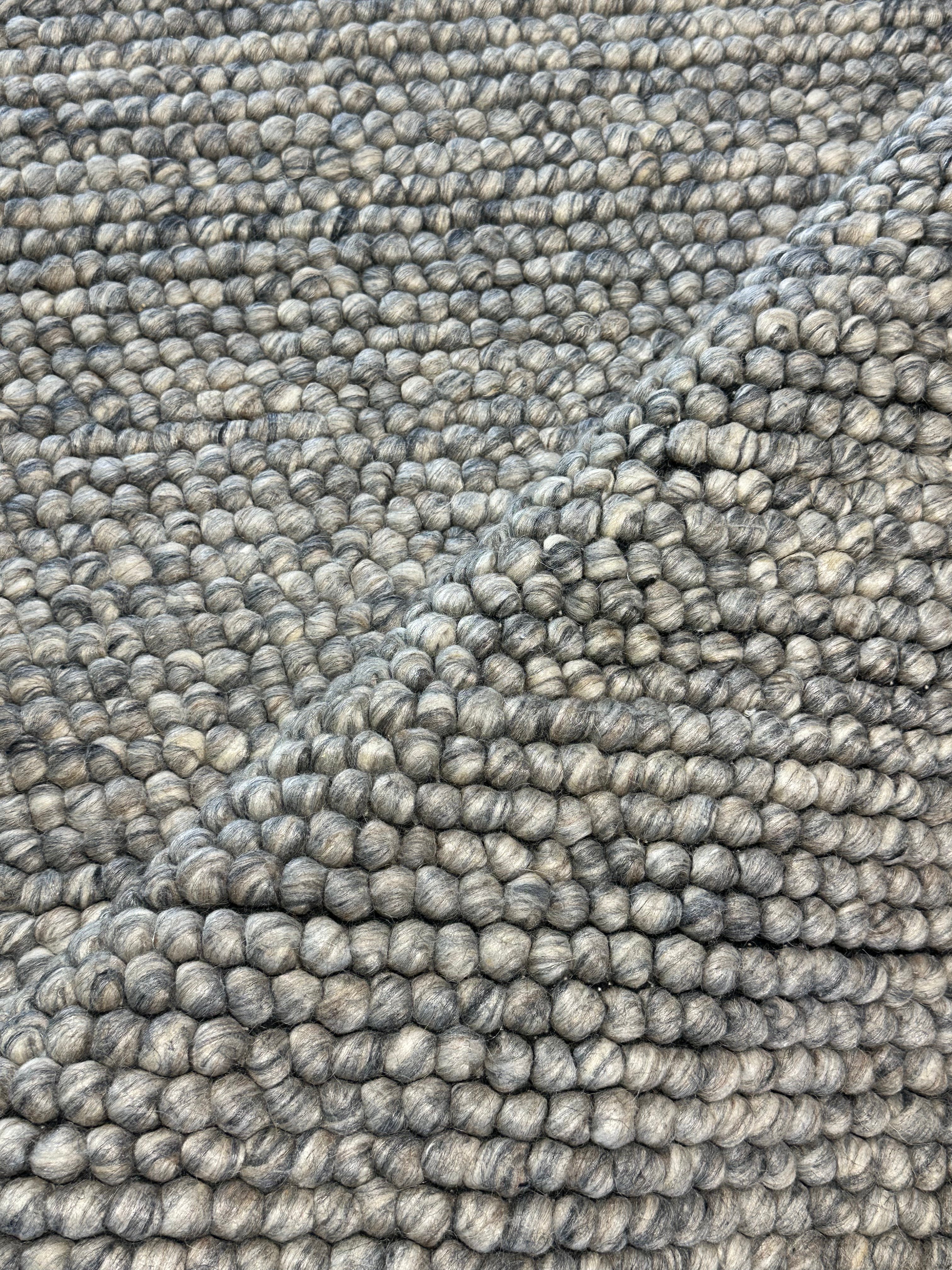 Justin Budfuloski 6.6x9.3 Grey Handwoven Modern Rug
