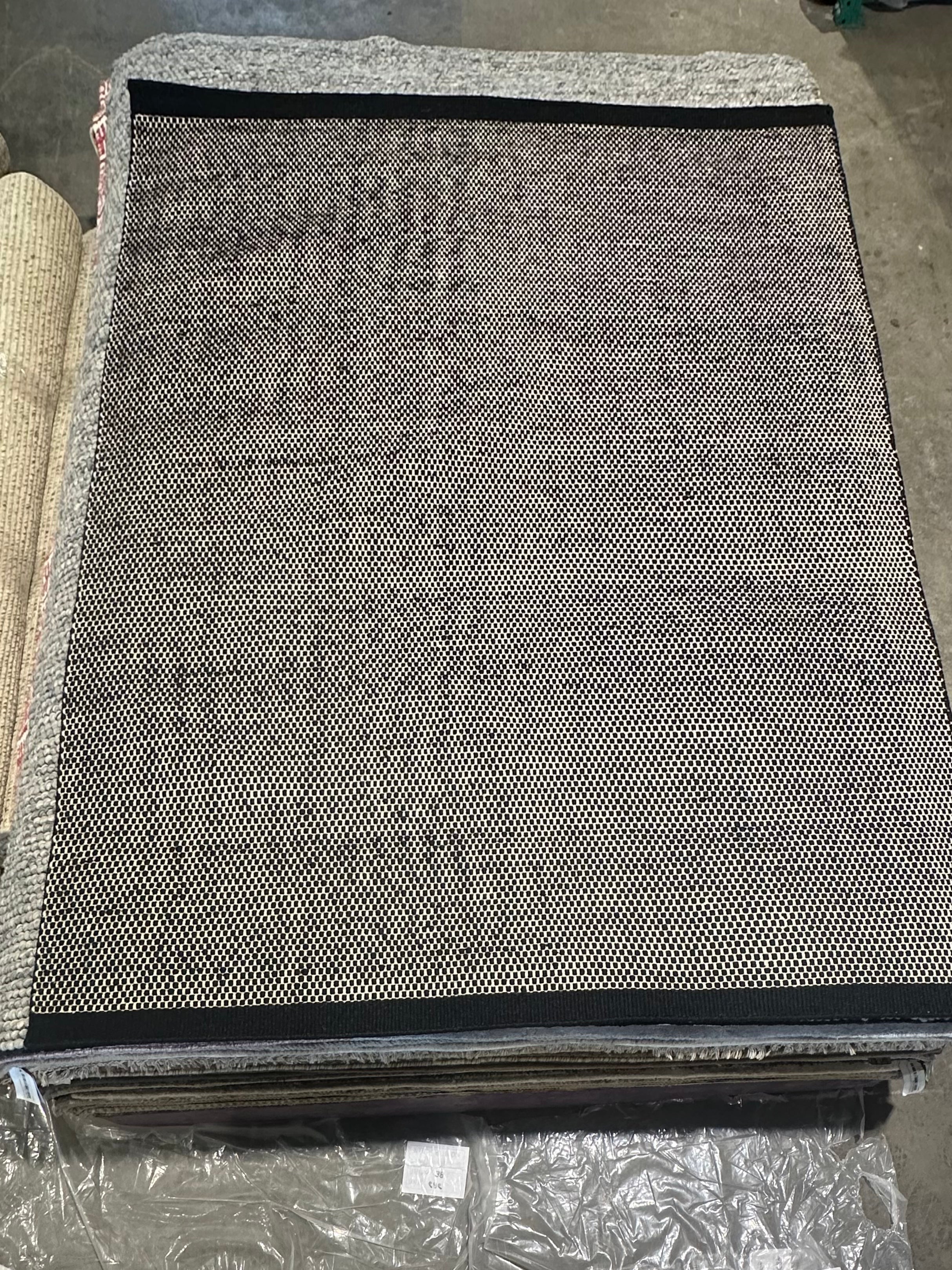 Jeremy Newy 6x7.6 Black Handwoven Modern Rug