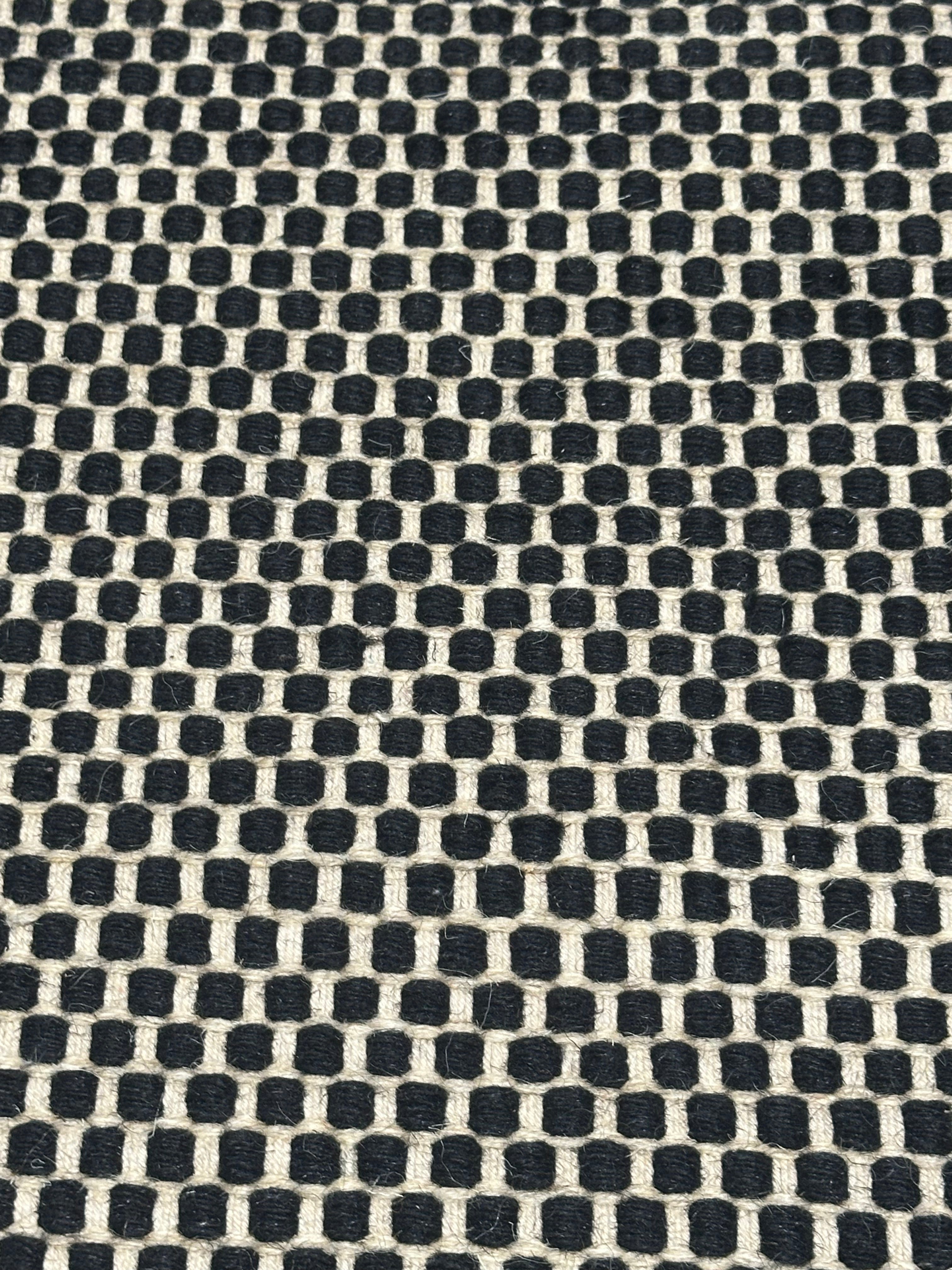 Jeremy Newy 6x7.6 Black Handwoven Modern Rug