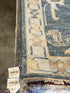 Florence Knoll 8x10 Blue Hand-Knotted Oushak Rug
