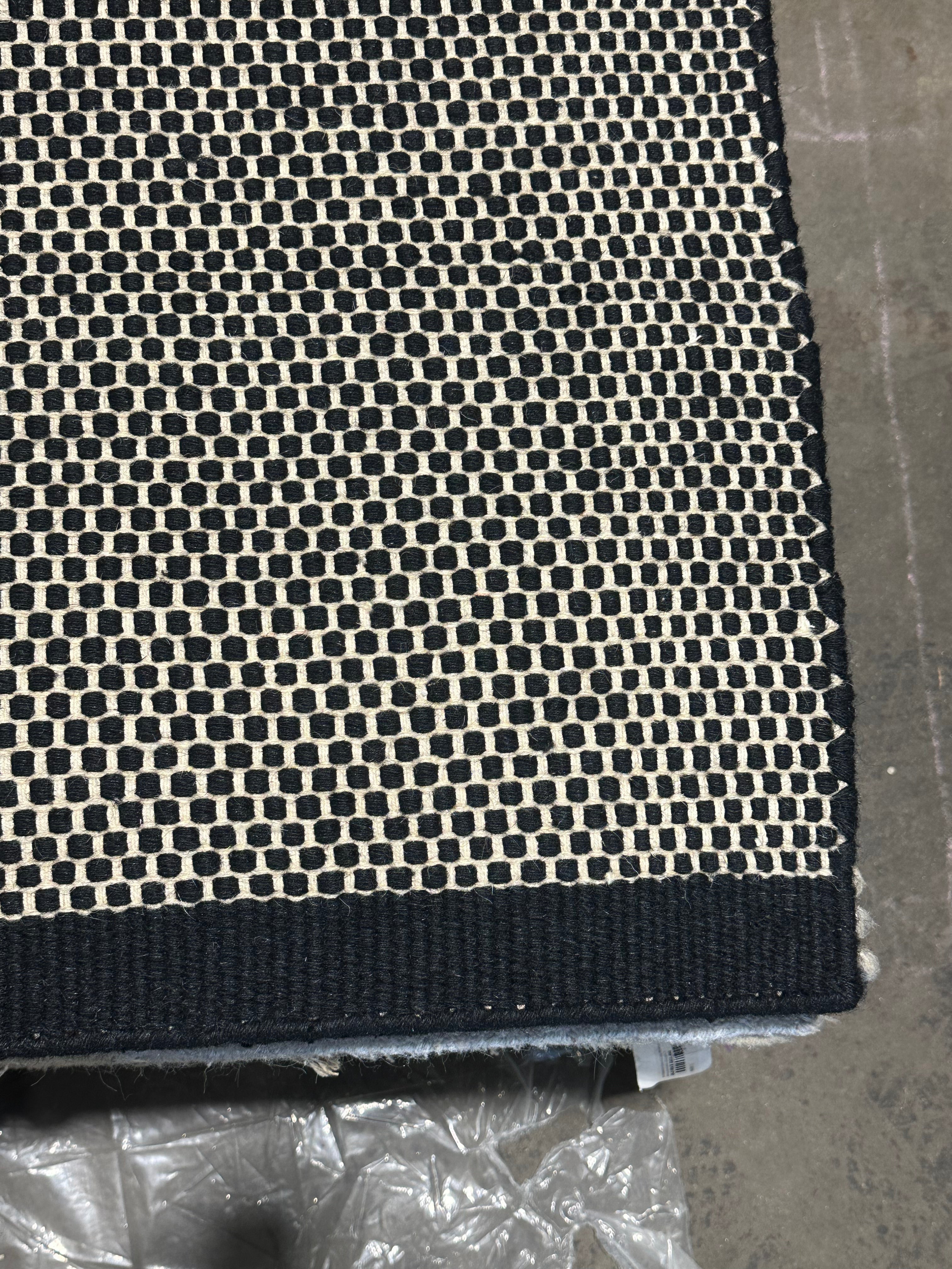 Jeremy Newy 6x7.6 Black Handwoven Modern Rug