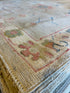 Corinne de Berry 8.10x11.7 Light Blue Red Whitewashed Afghani Oushak Rug