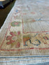 Corinne de Berry 8.10x11.7 Light Blue Red Whitewashed Afghani Oushak Rug