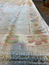 Corinne de Berry 8.10x11.7 Light Blue Red Whitewashed Afghani Oushak Rug