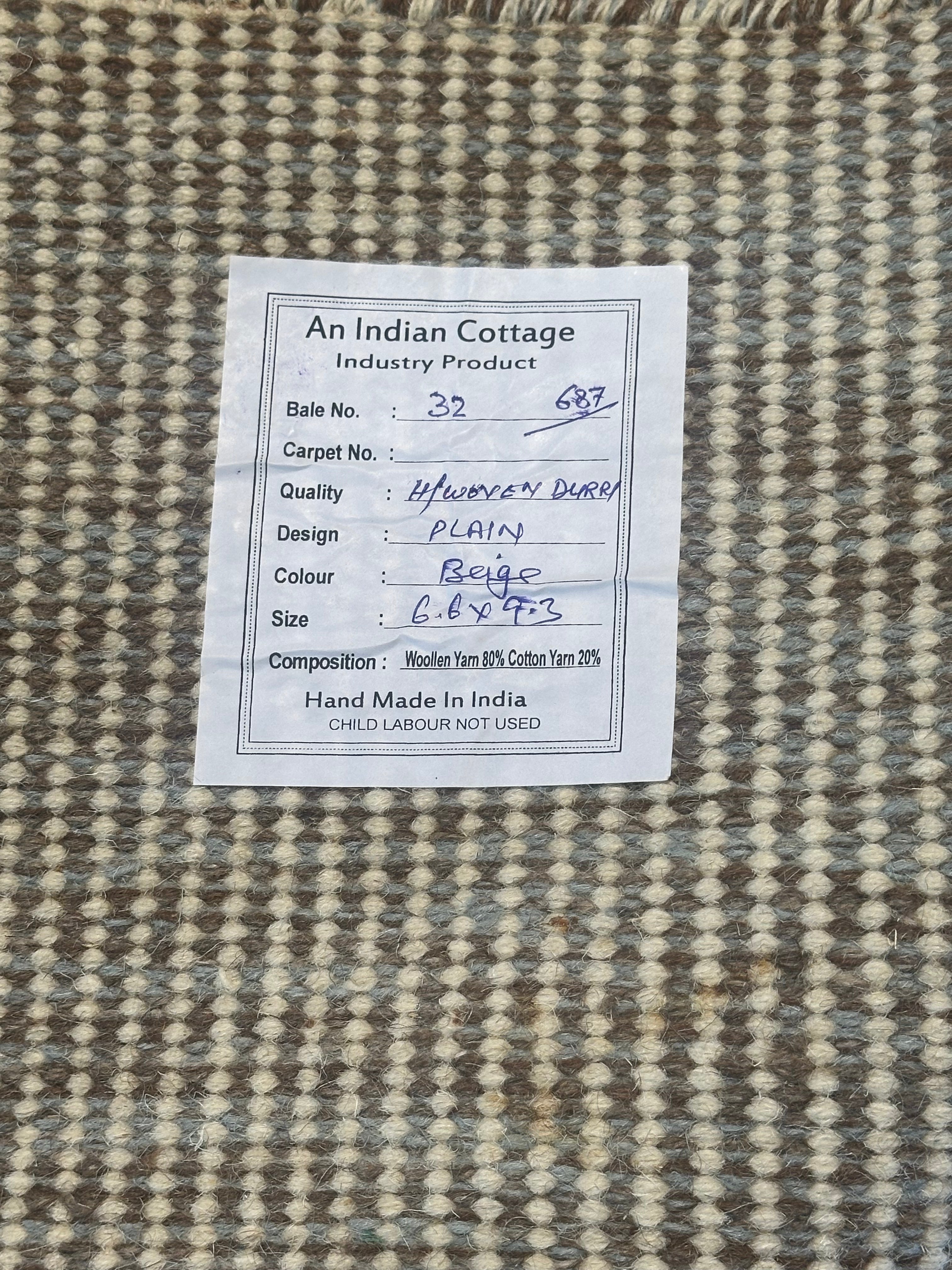 John Delray 6.6x9.3 Grey Handwoven Modern Rug