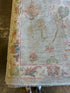 Corinne de Berry 8.10x11.7 Light Blue Red Whitewashed Afghani Oushak Rug