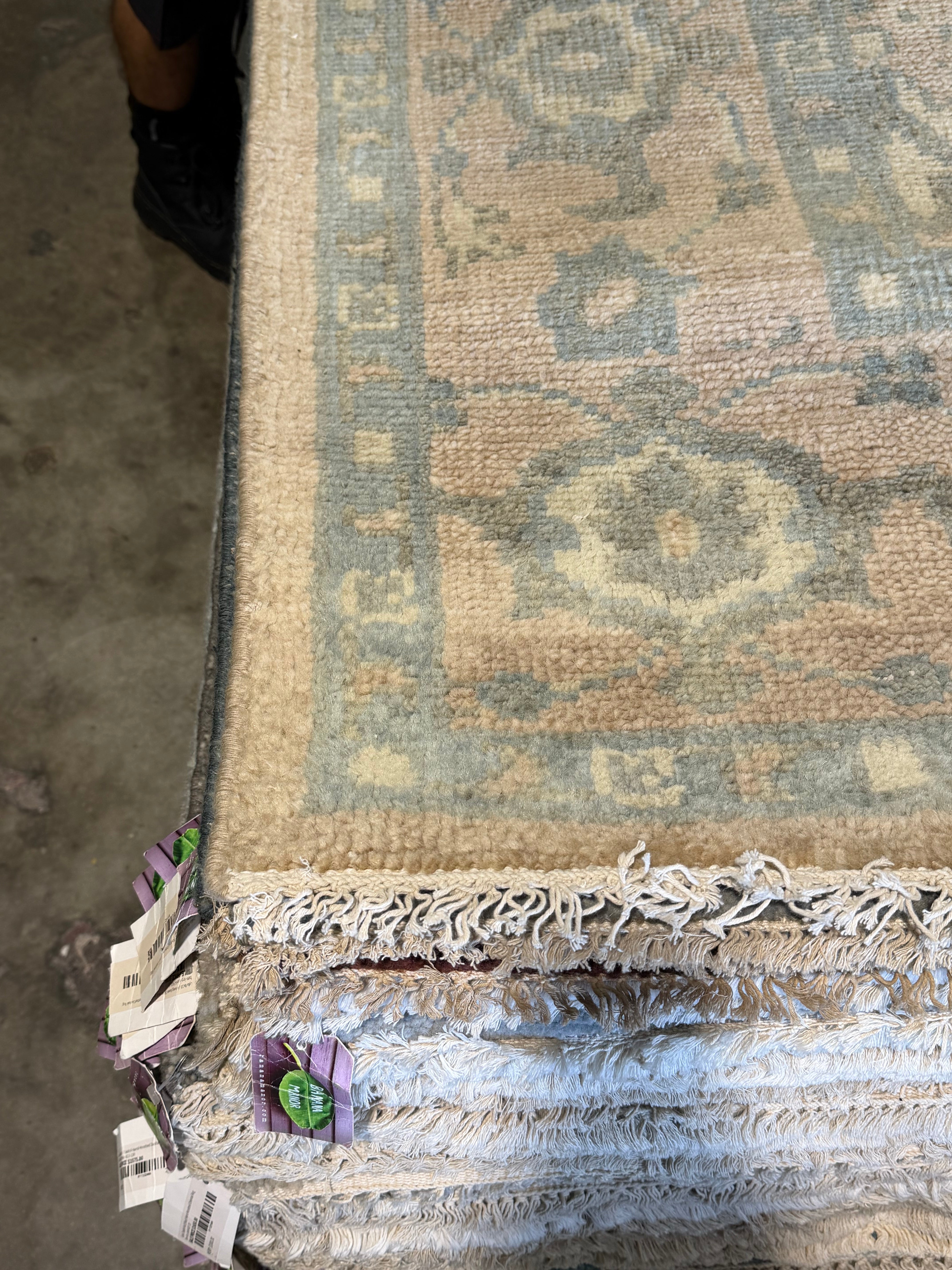 Mindy Kaling 8x10 Camel Hand-Knotted Oushak Rug