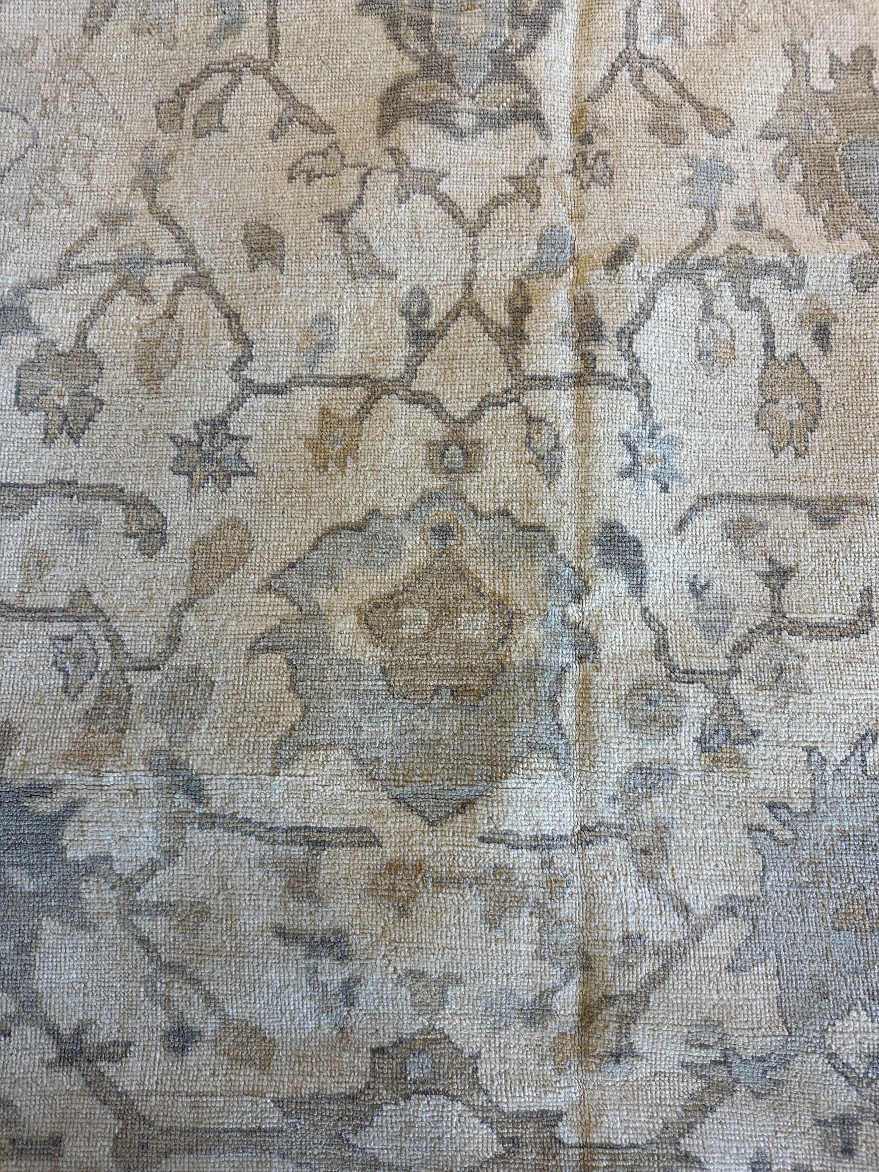 Kayla Dobilas 9.1x12.2 Light Blue Whitewashed Afghani Oushak Rug