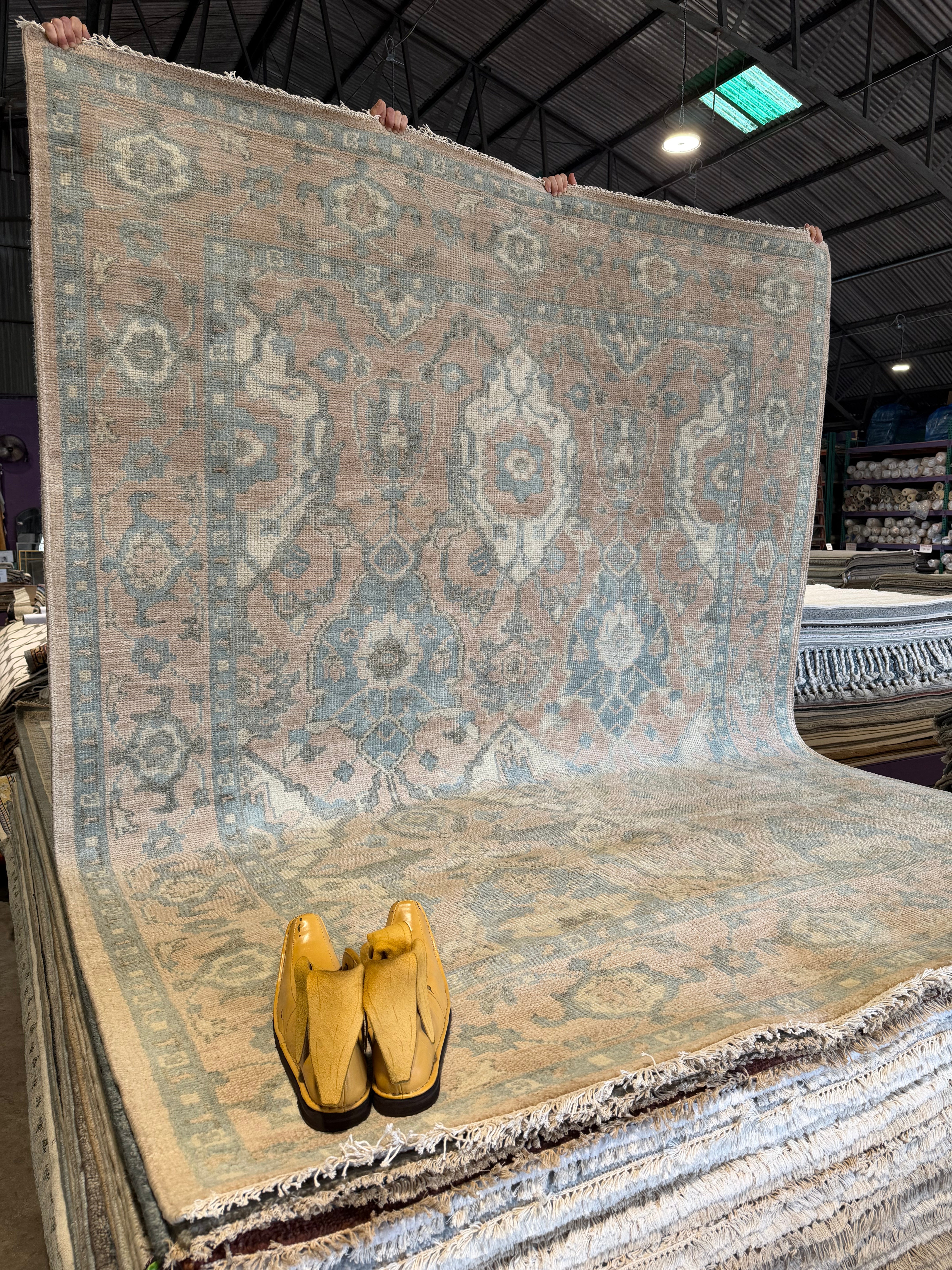 Mindy Kaling 8x10 Camel Hand-Knotted Oushak Rug