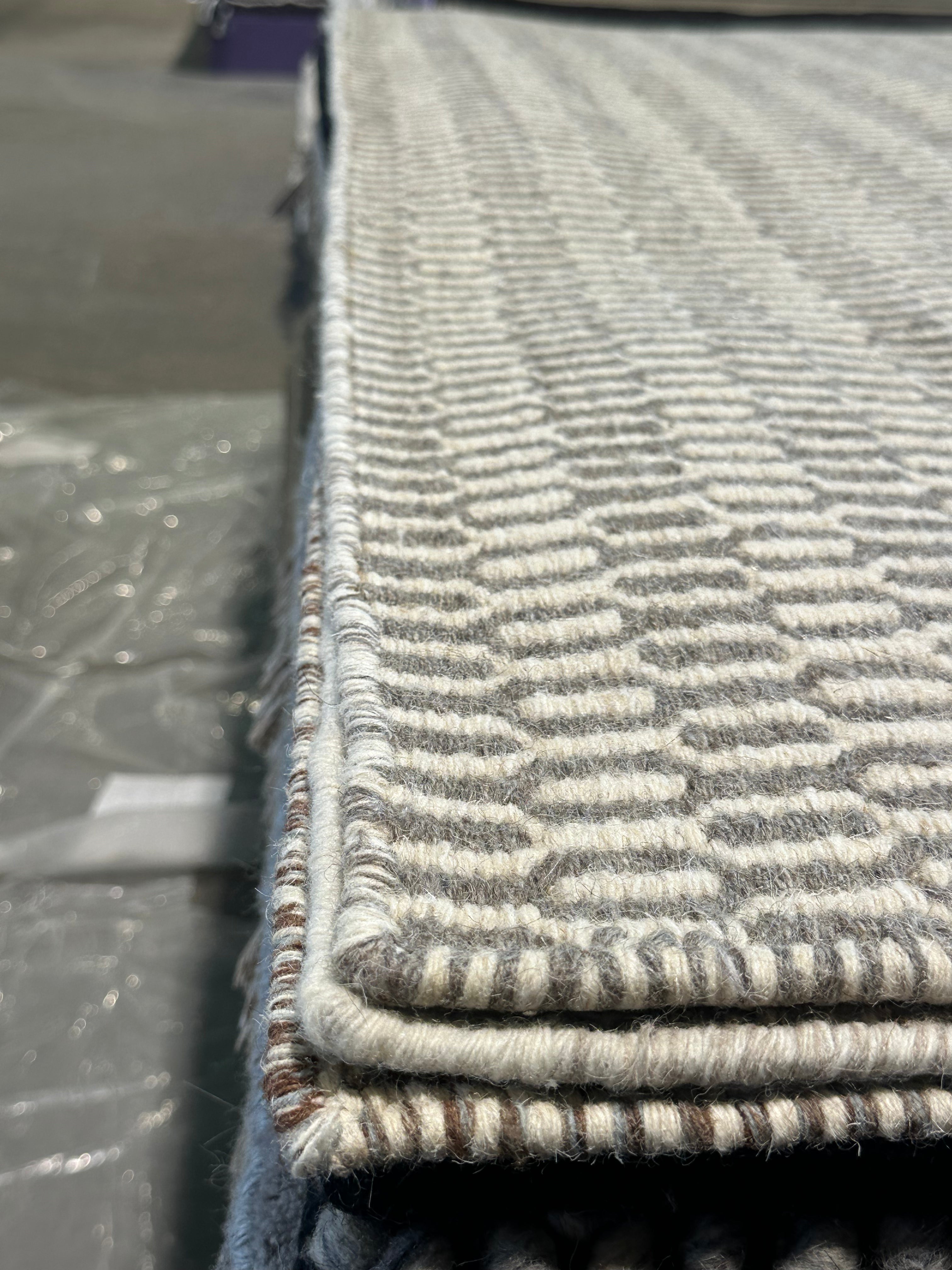 Brian Boyton 6x7.9 Grey Handwoven Modern Rug