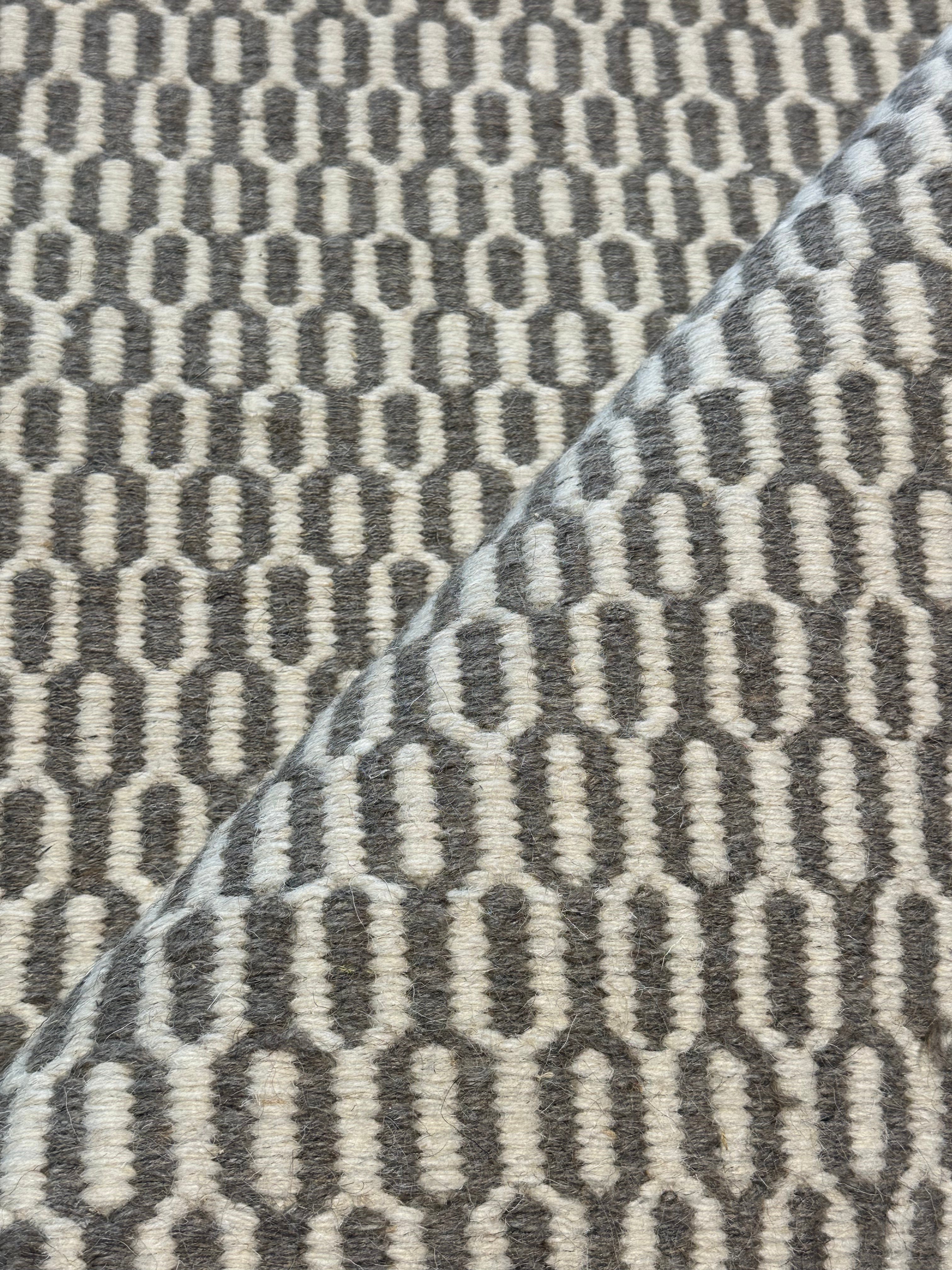 Brian Boyton 6x7.9 Grey Handwoven Modern Rug