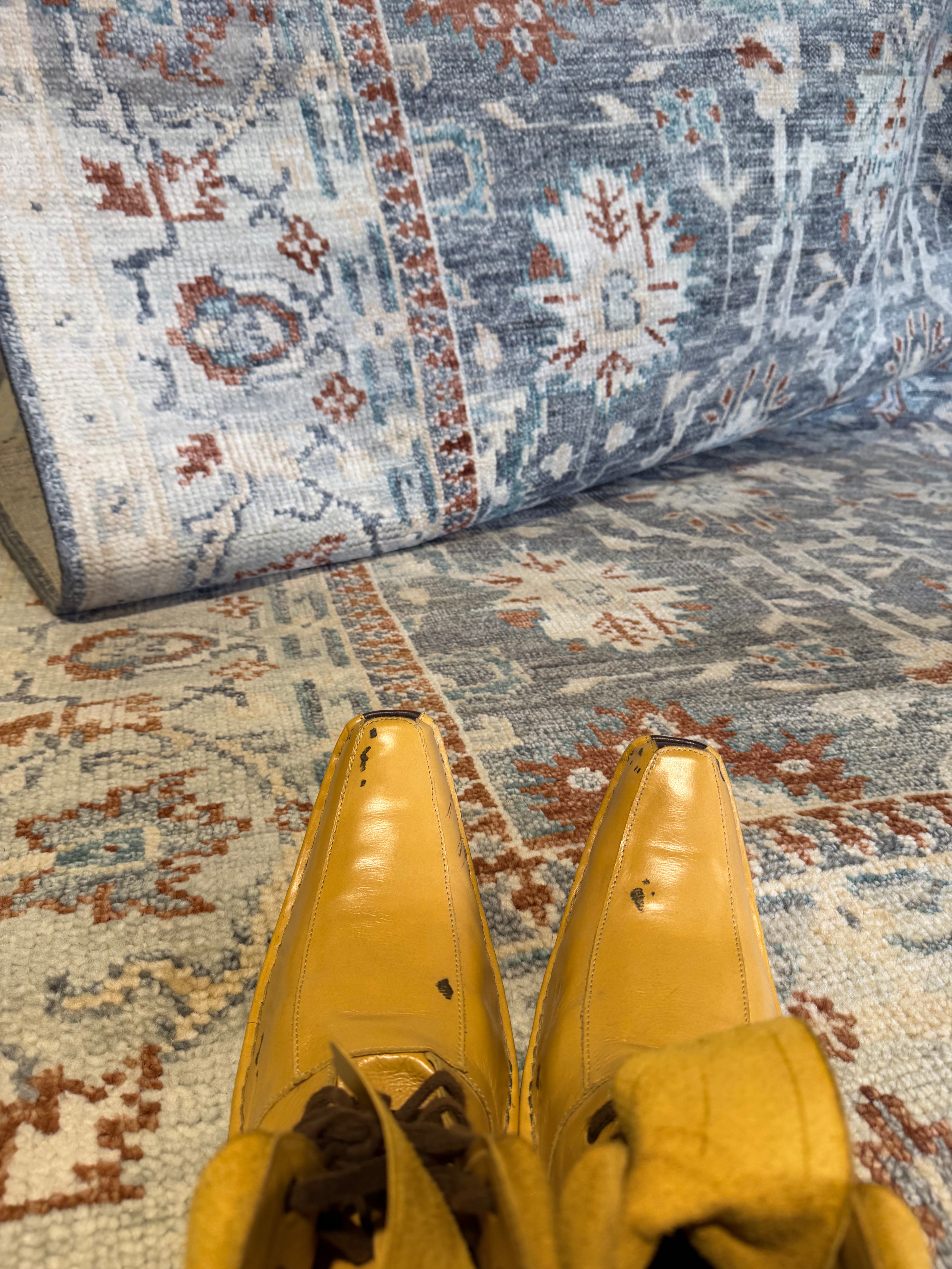 Jaime Rummerfield 8x10 Grey and Tan Hand-Knotted Oushak Rug