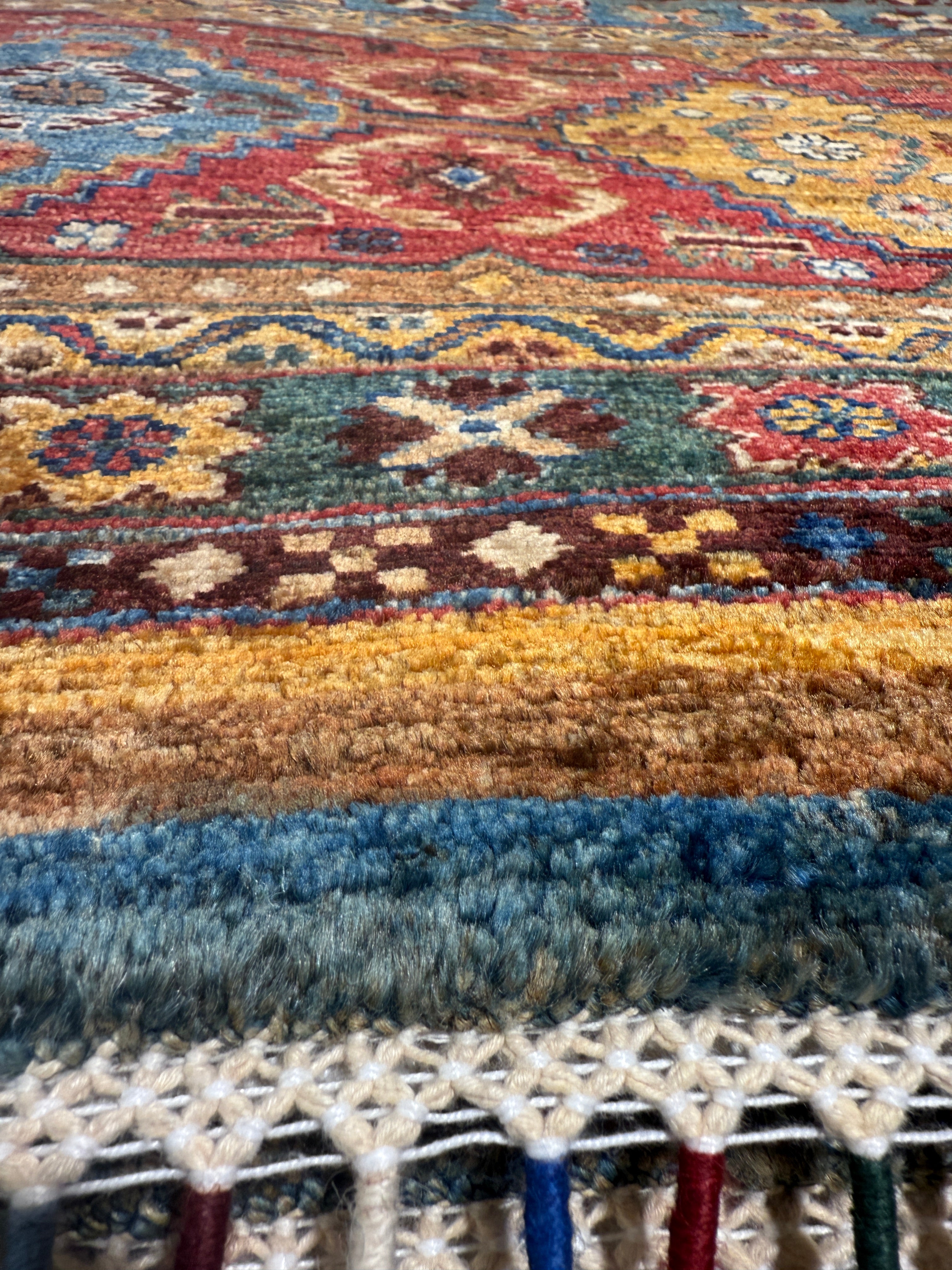 Molly Gordon 2.8x9.9 Colorful Afghani Khorjin Runner