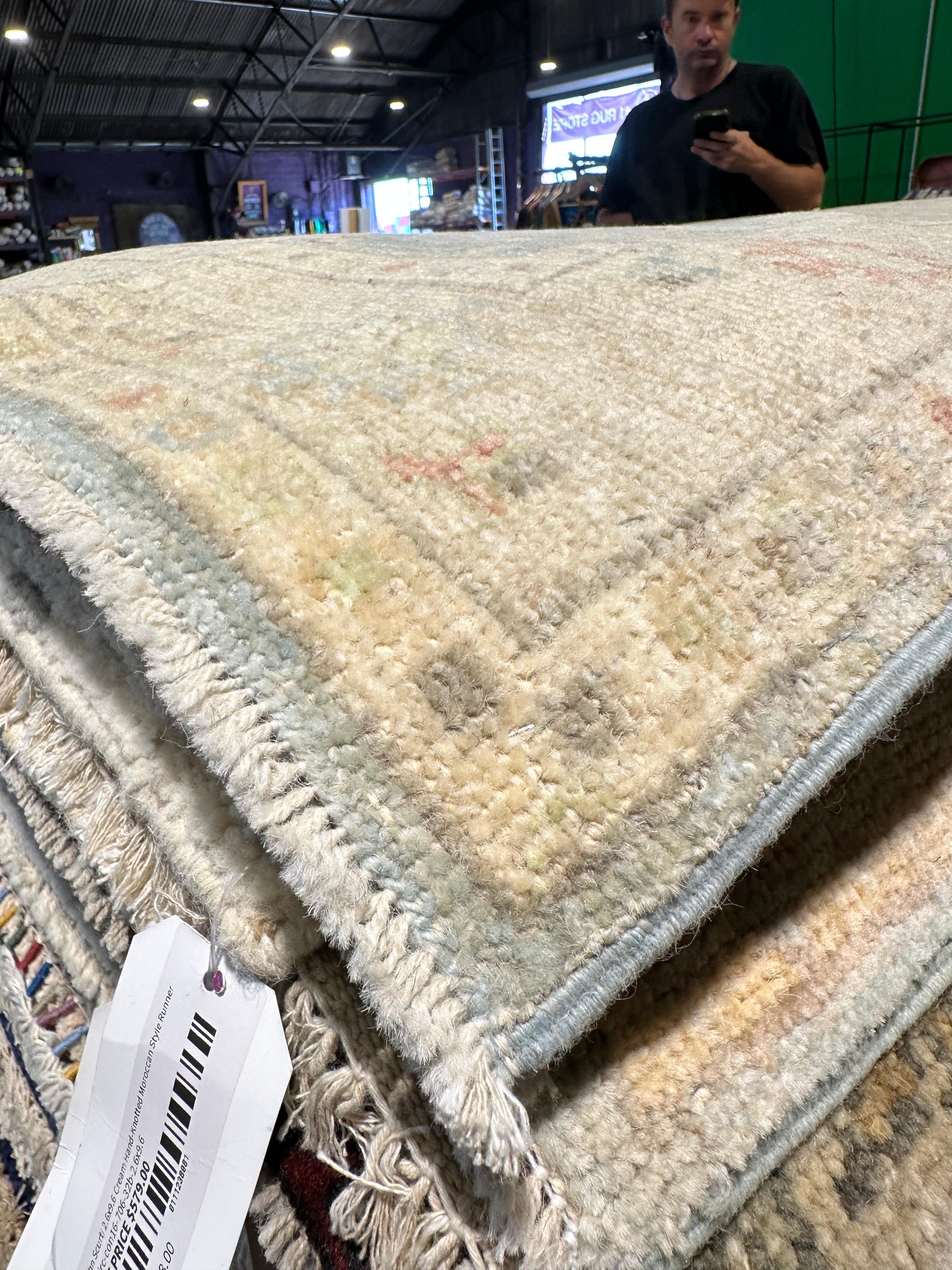 Harriet Hamblin 2.11x7.11 Afghani Whitewashed Oushak