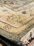 Elise de Wolfe 8x10 Green Hand-Knotted Oushak Rug