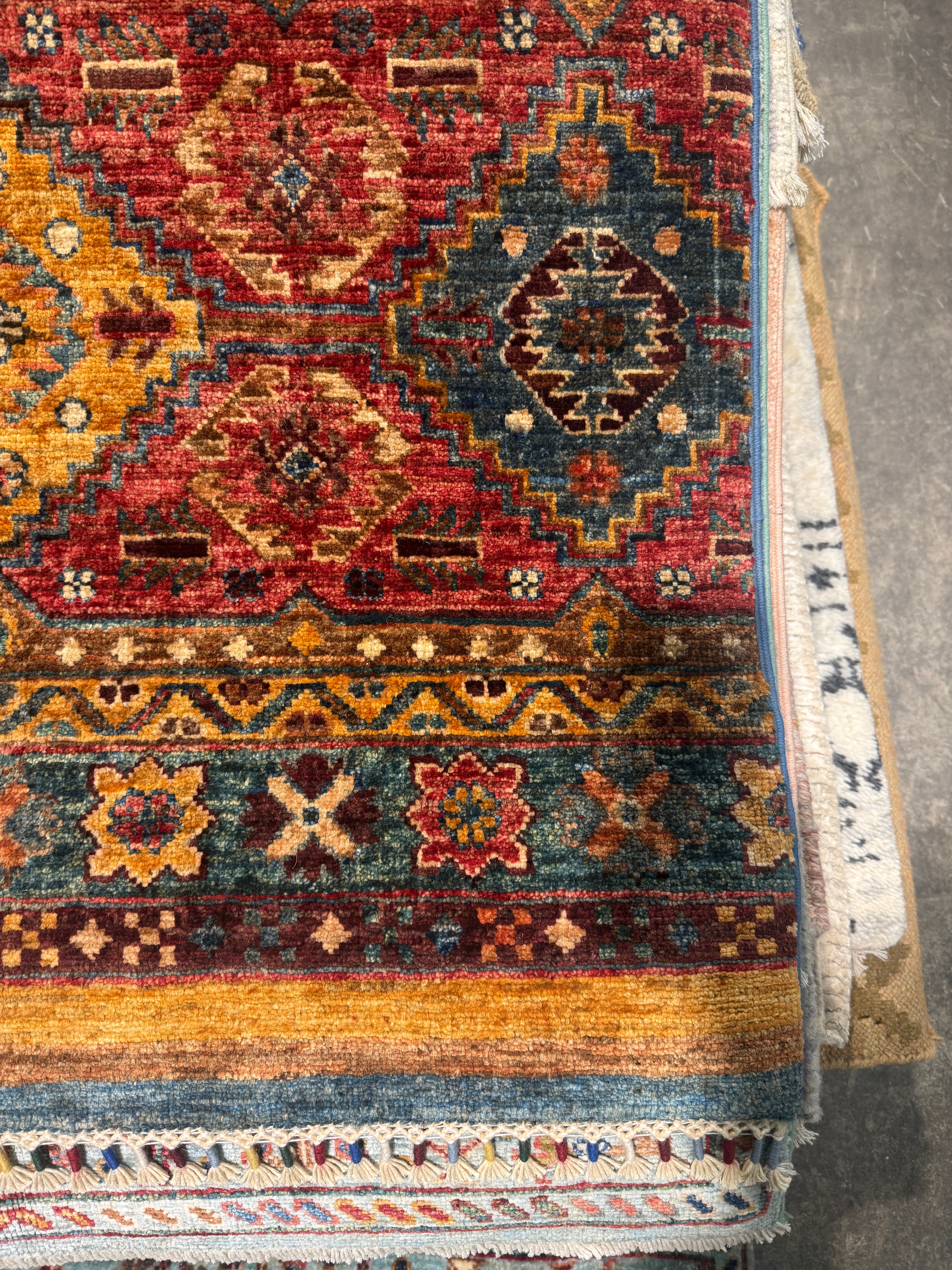 Molly Gordon 2.8x9.9 Colorful Afghani Khorjin Runner