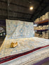 Alexandra Ulanova 9.8x13.3 Blue Whitewashed Afghani Oushak Rug