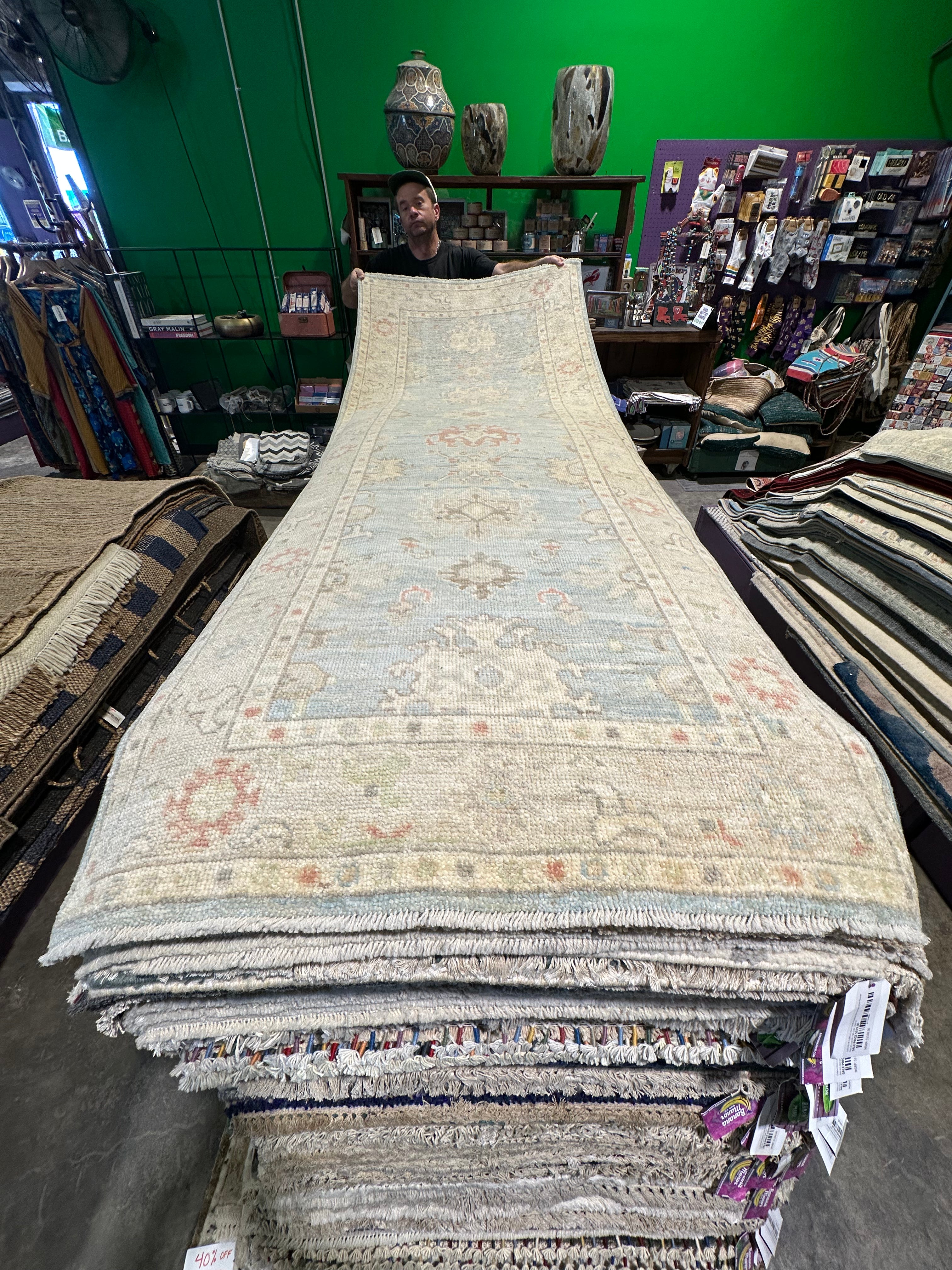 Harriet Hamblin 2.11x7.11 Afghani Whitewashed Oushak