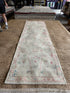 Jodie Elliott 3x9.10 Grey Red Whitewashed Afghani Oushak Runner
