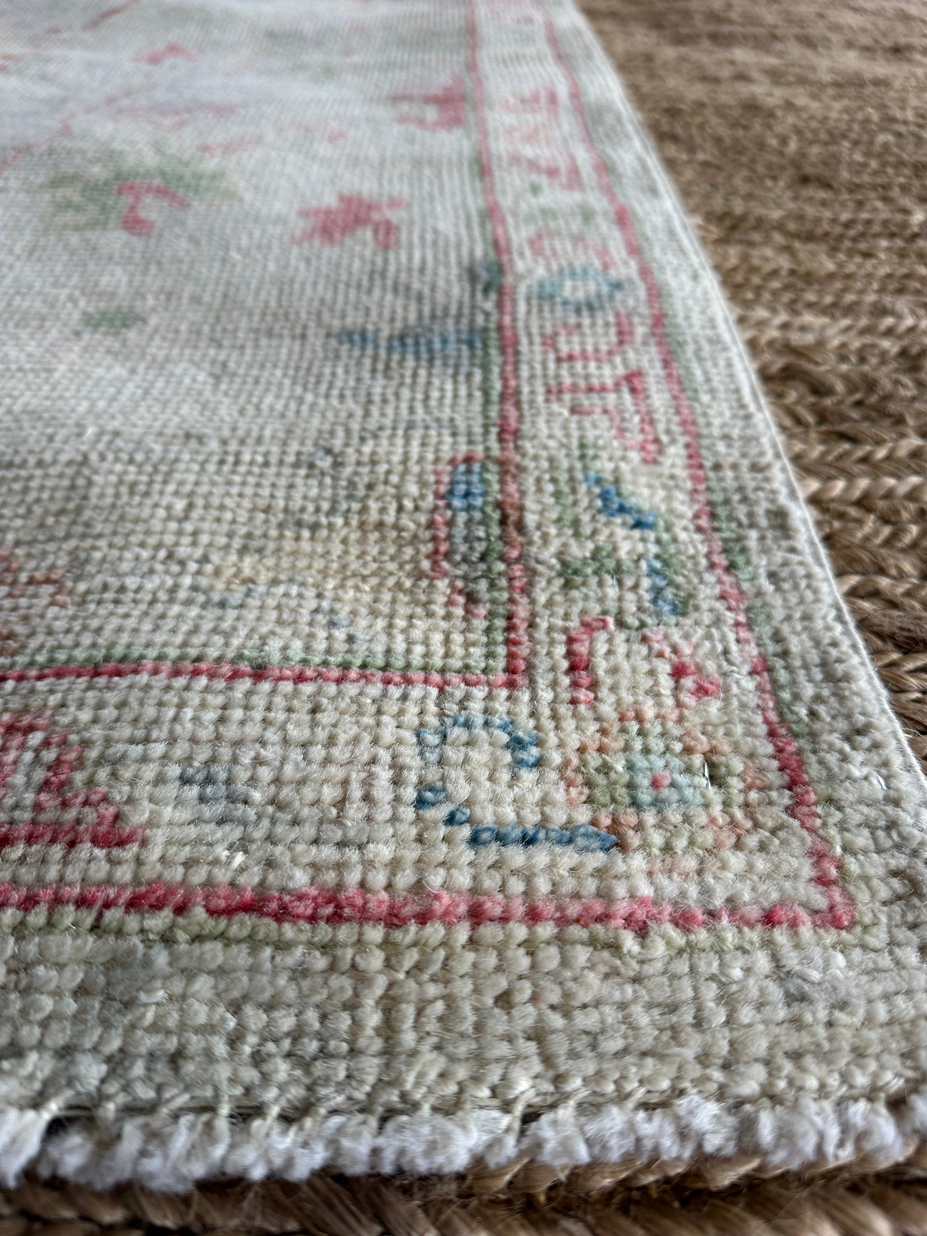 Jodie Elliott 3x9.10 Grey Red Whitewashed Afghani Oushak Runner