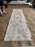 Nikki Sandler 2.7x8.11 Grey Red Whitewashed Afghani Oushak Runner