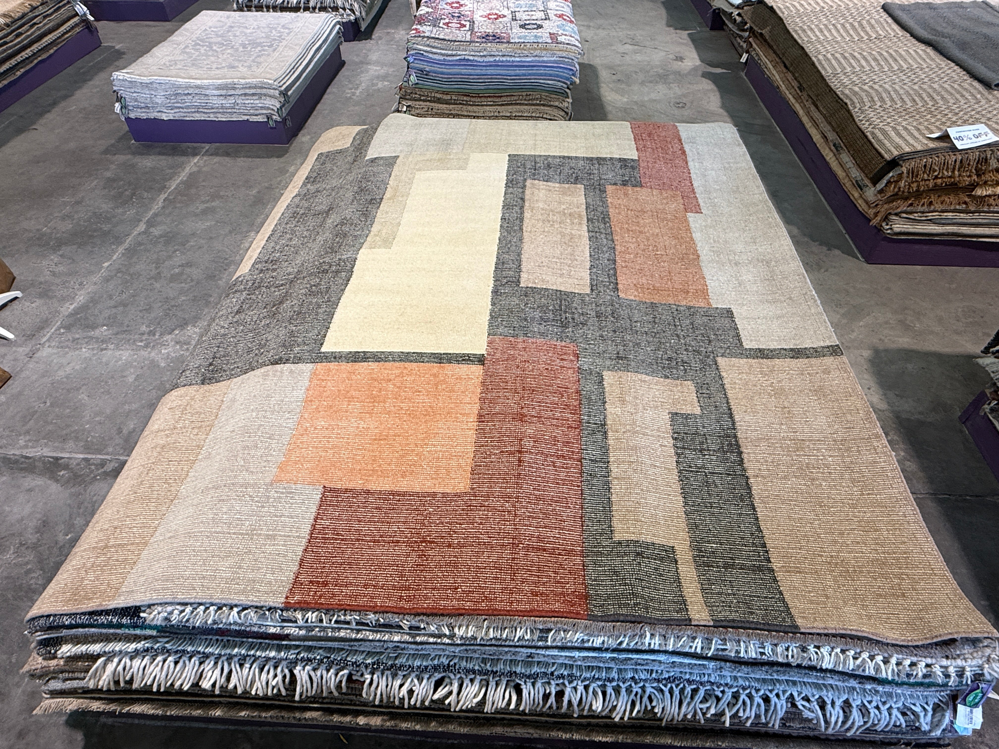 Marcus Lathan 8x10 Brown Handwoven Modern Rug