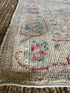 Nikki Sandler 2.7x8.11 Grey Red Whitewashed Afghani Oushak Runner