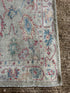 Nikki Sandler 2.7x8.11 Grey Red Whitewashed Afghani Oushak Runner
