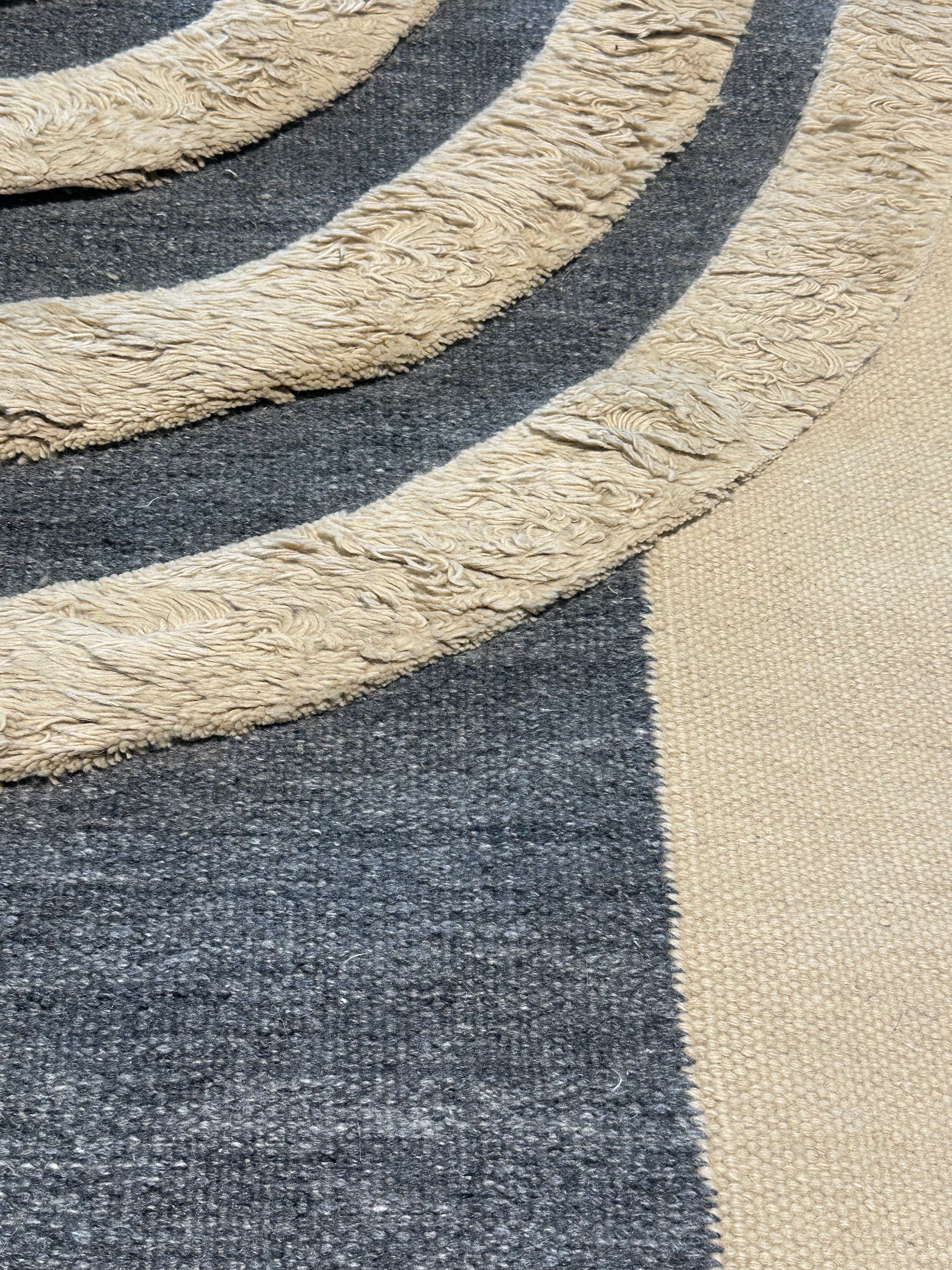 Jay Smith 6.6x9.3 Beige Handwoven Modern Rug