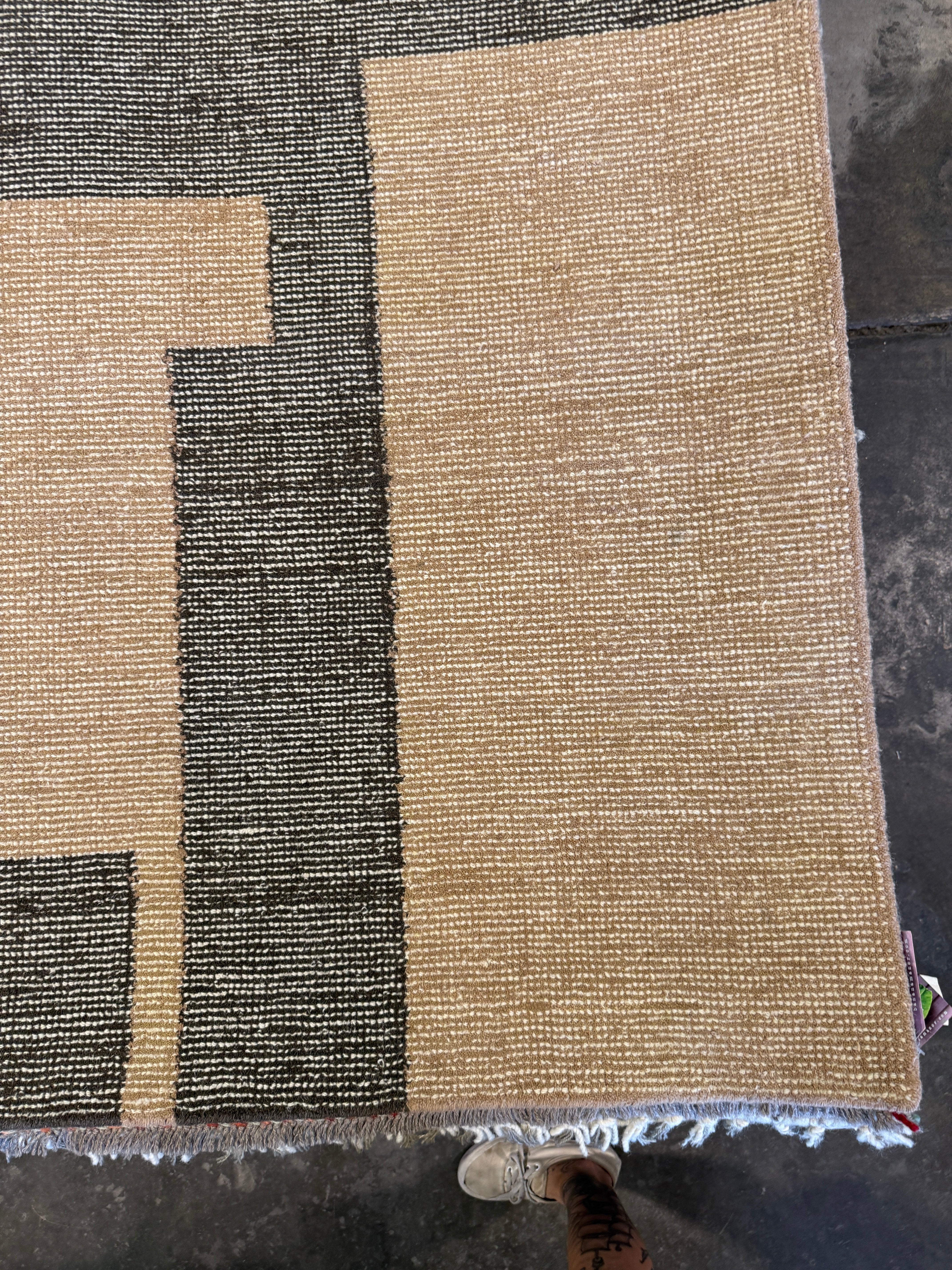 Marcus Lathan 8x10 Brown Handwoven Modern Rug