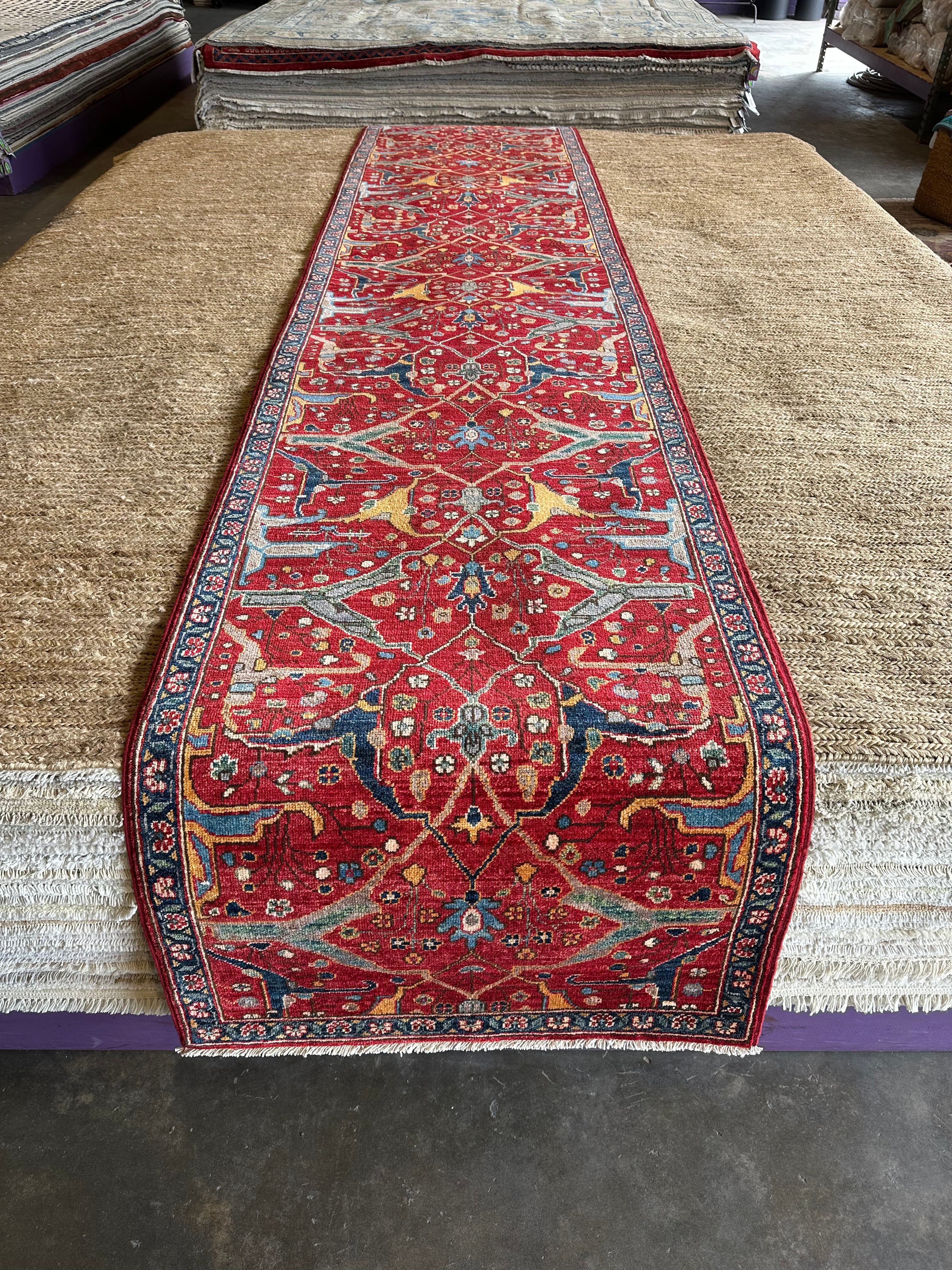 Kate Trefry 2.10x17.7 Red Chobi Afghani Runner