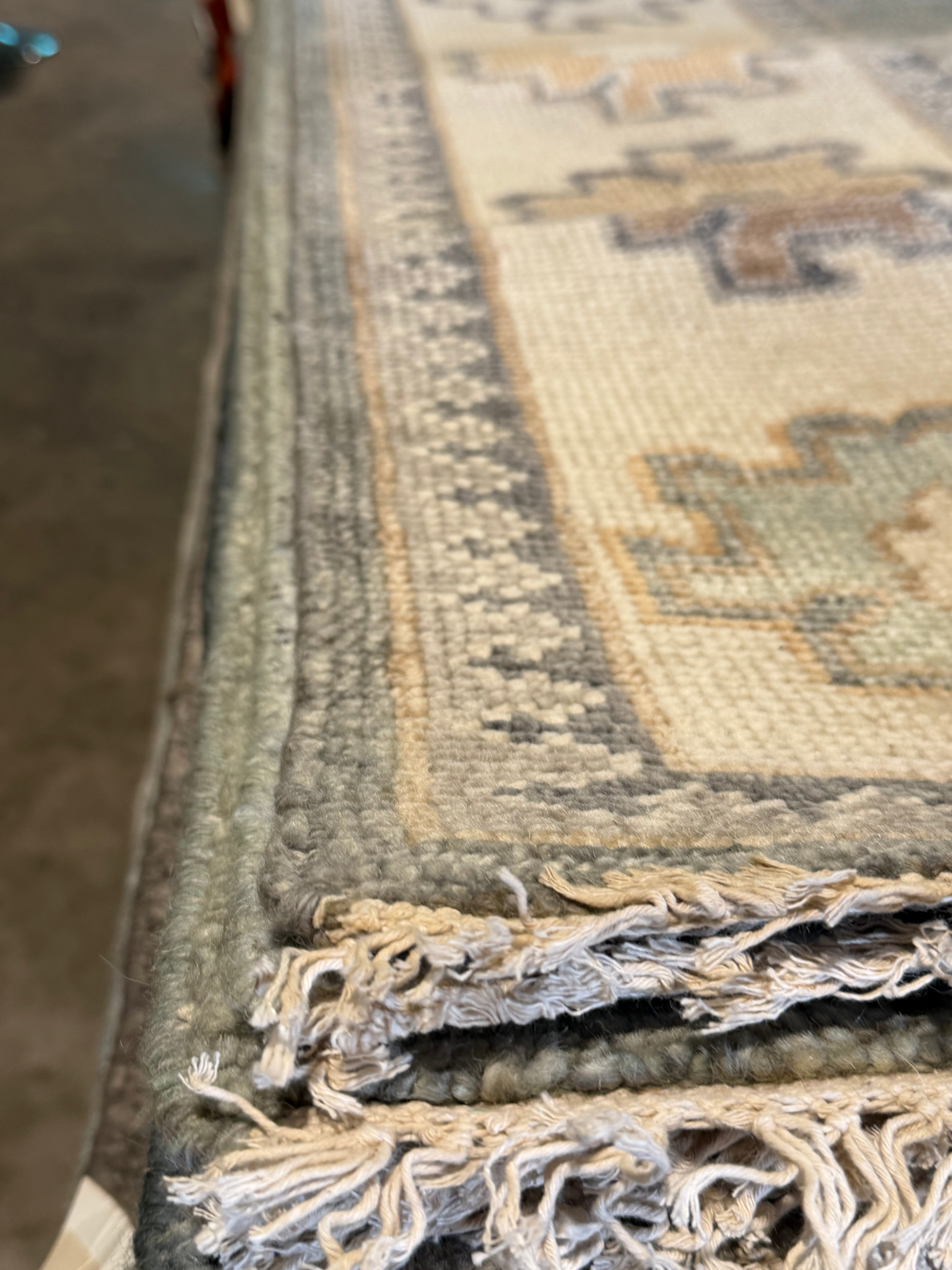 Lauren Buxbaum Gordon 8x10 Grey Hand-Knotted Oushak Rug