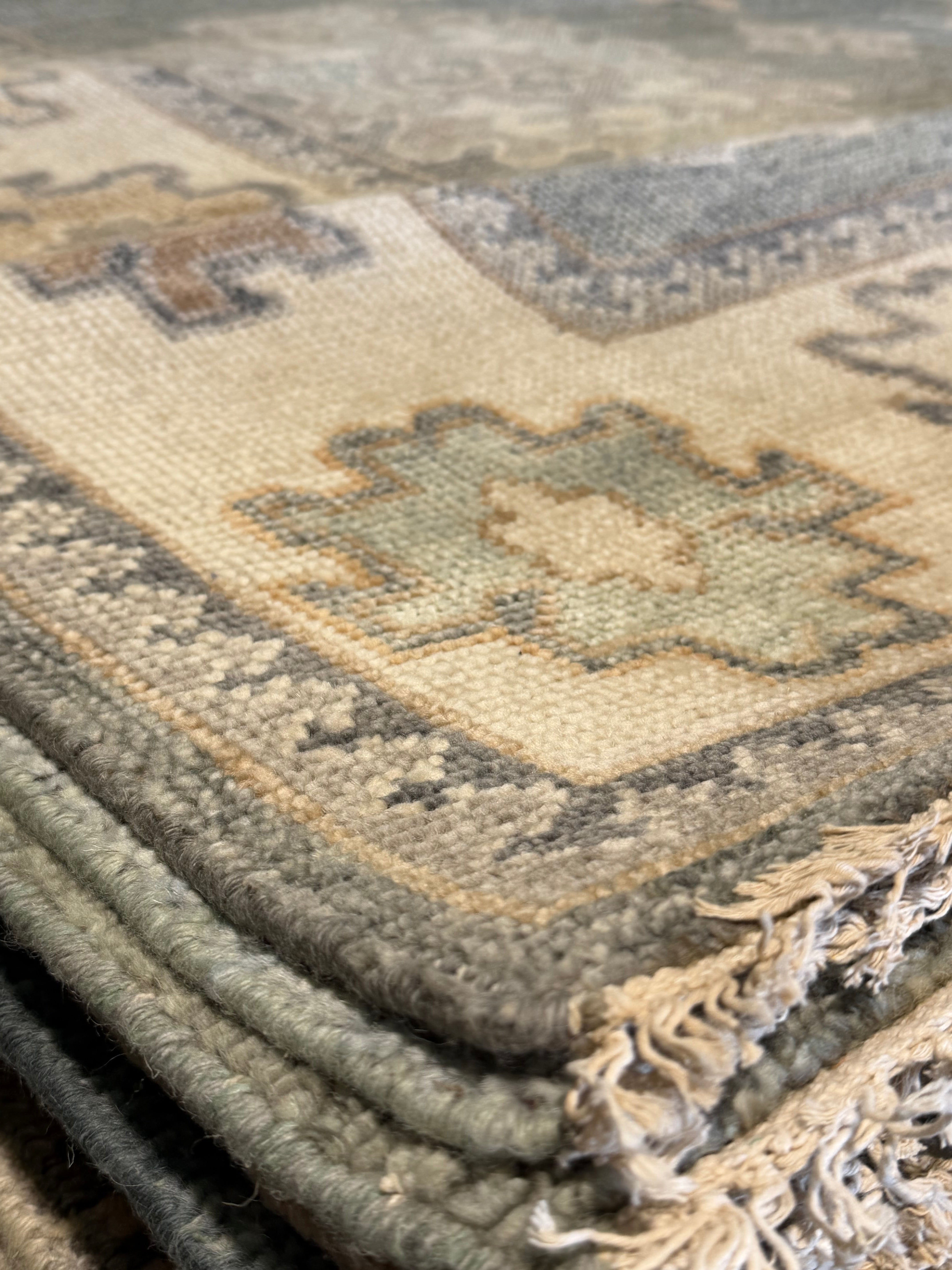 Lauren Buxbaum Gordon 8x10 Grey Hand-Knotted Oushak Rug