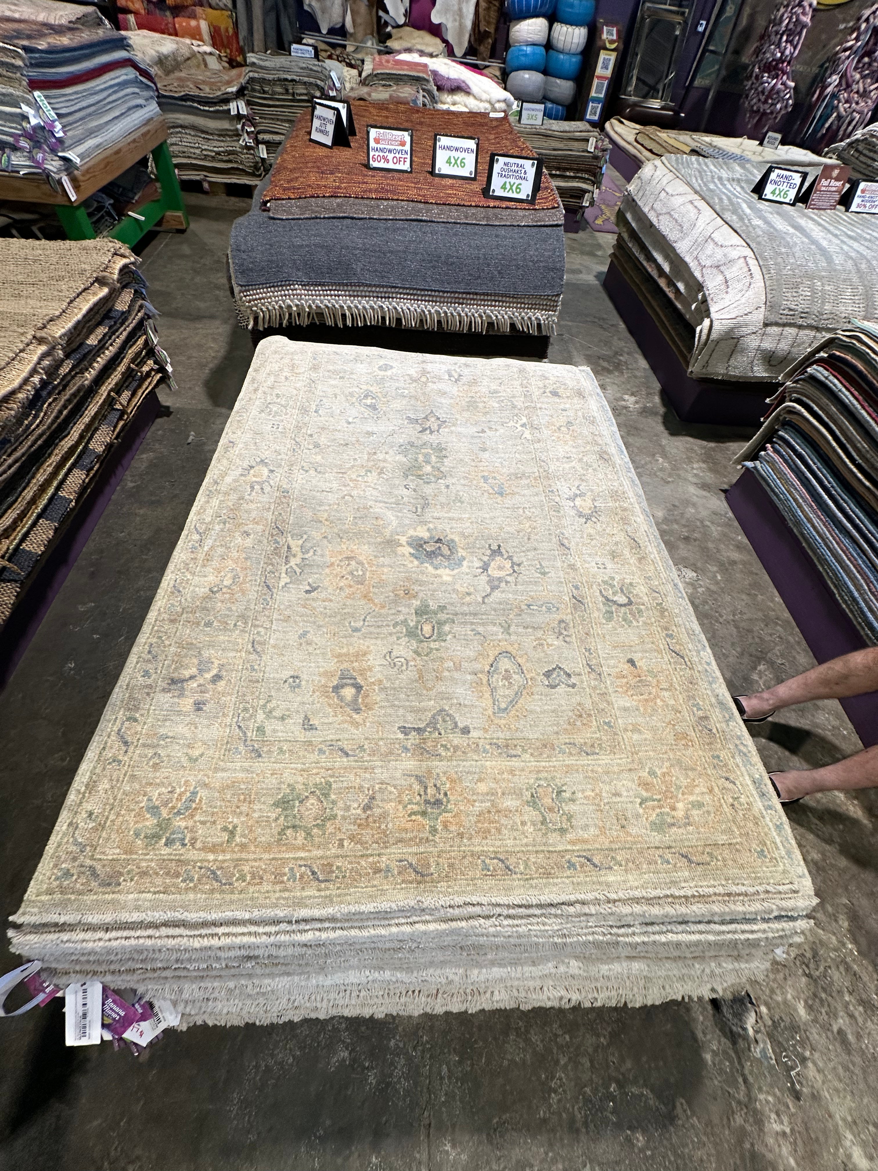 Kate Turner 3.10x6.2 Afghani Whitewashed Oushak