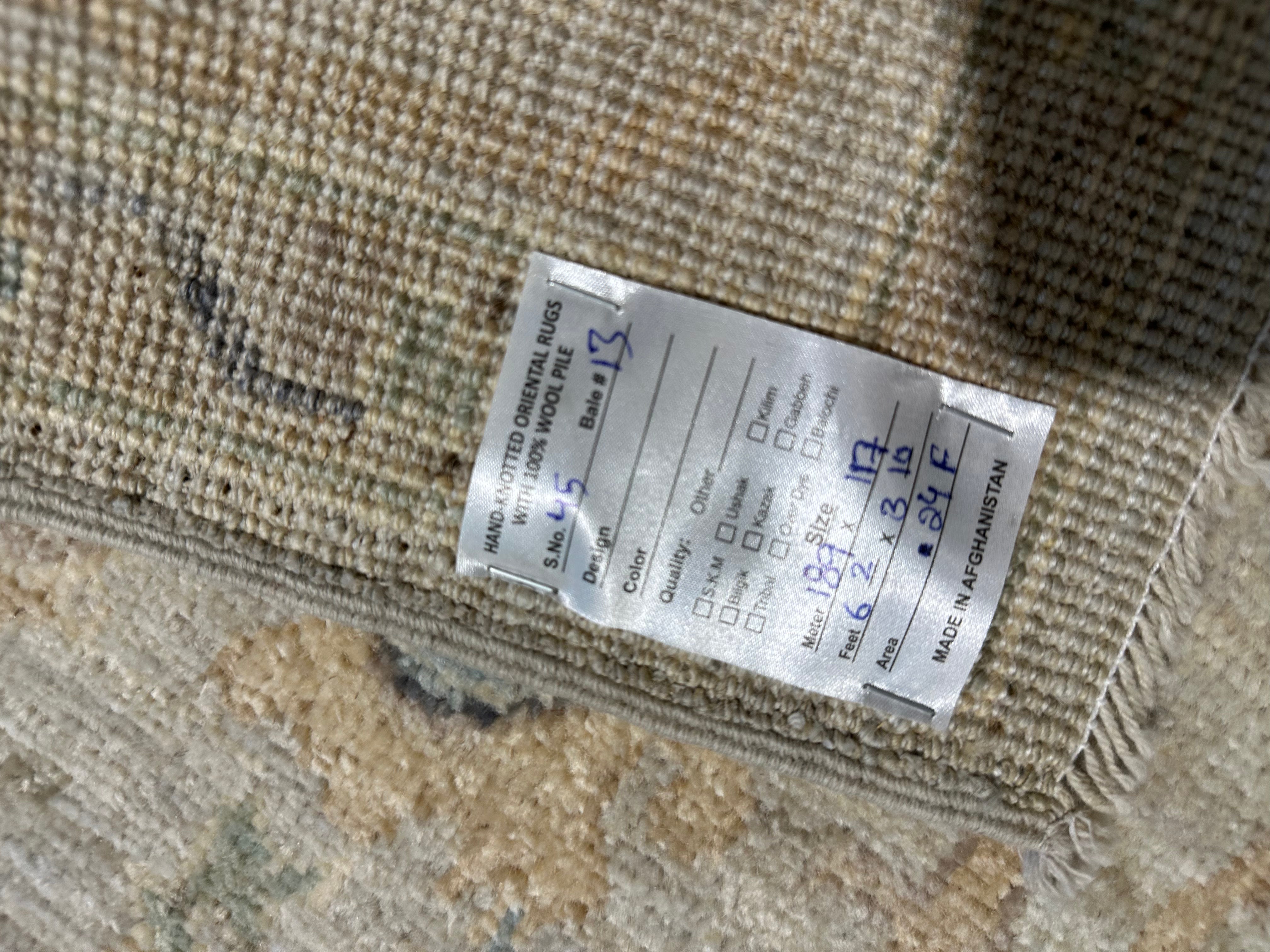Kate Turner 3.10x6.2 Afghani Whitewashed Oushak