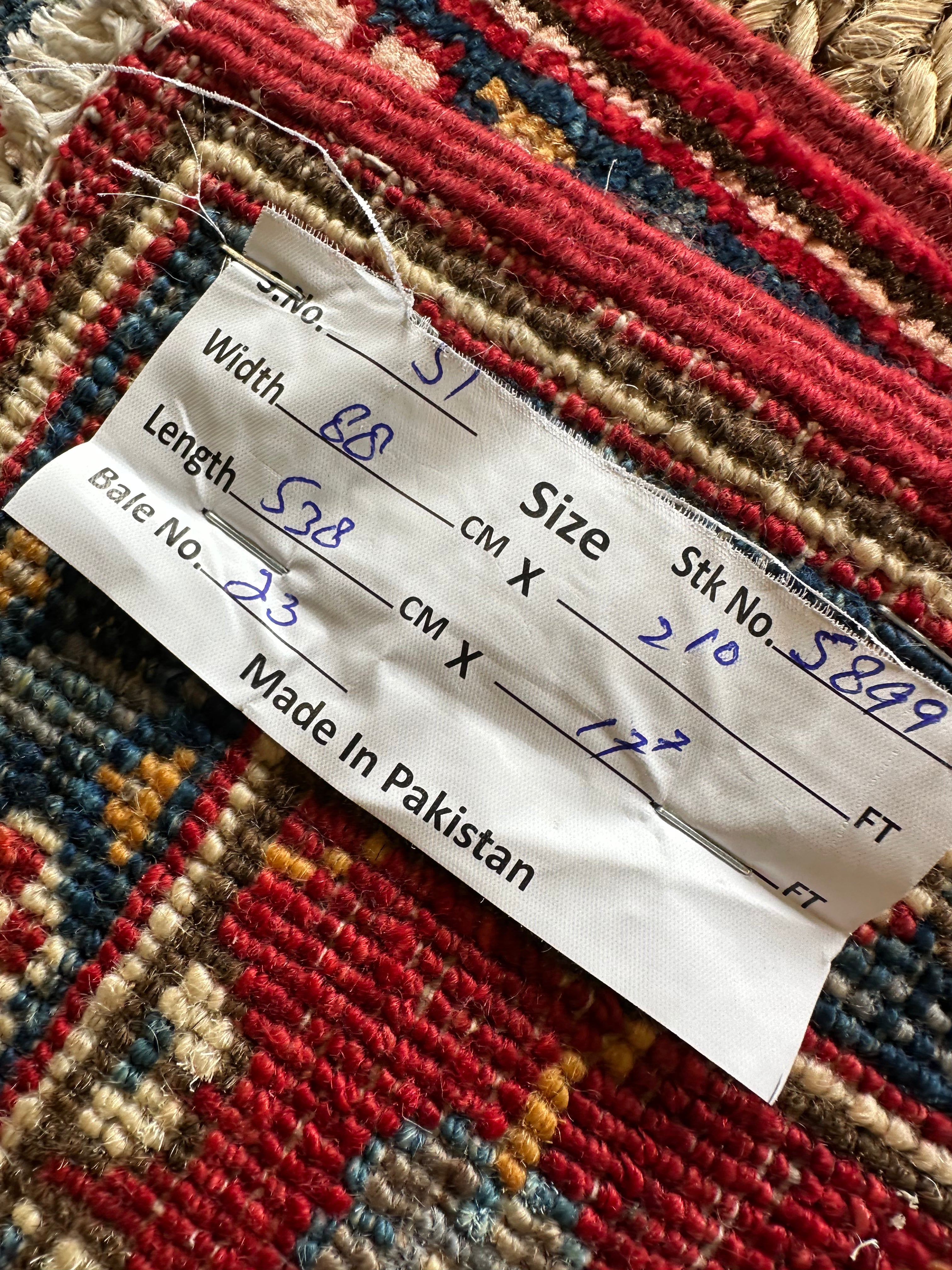 Kate Trefry 2.10x17.7 Red Chobi Afghani Runner