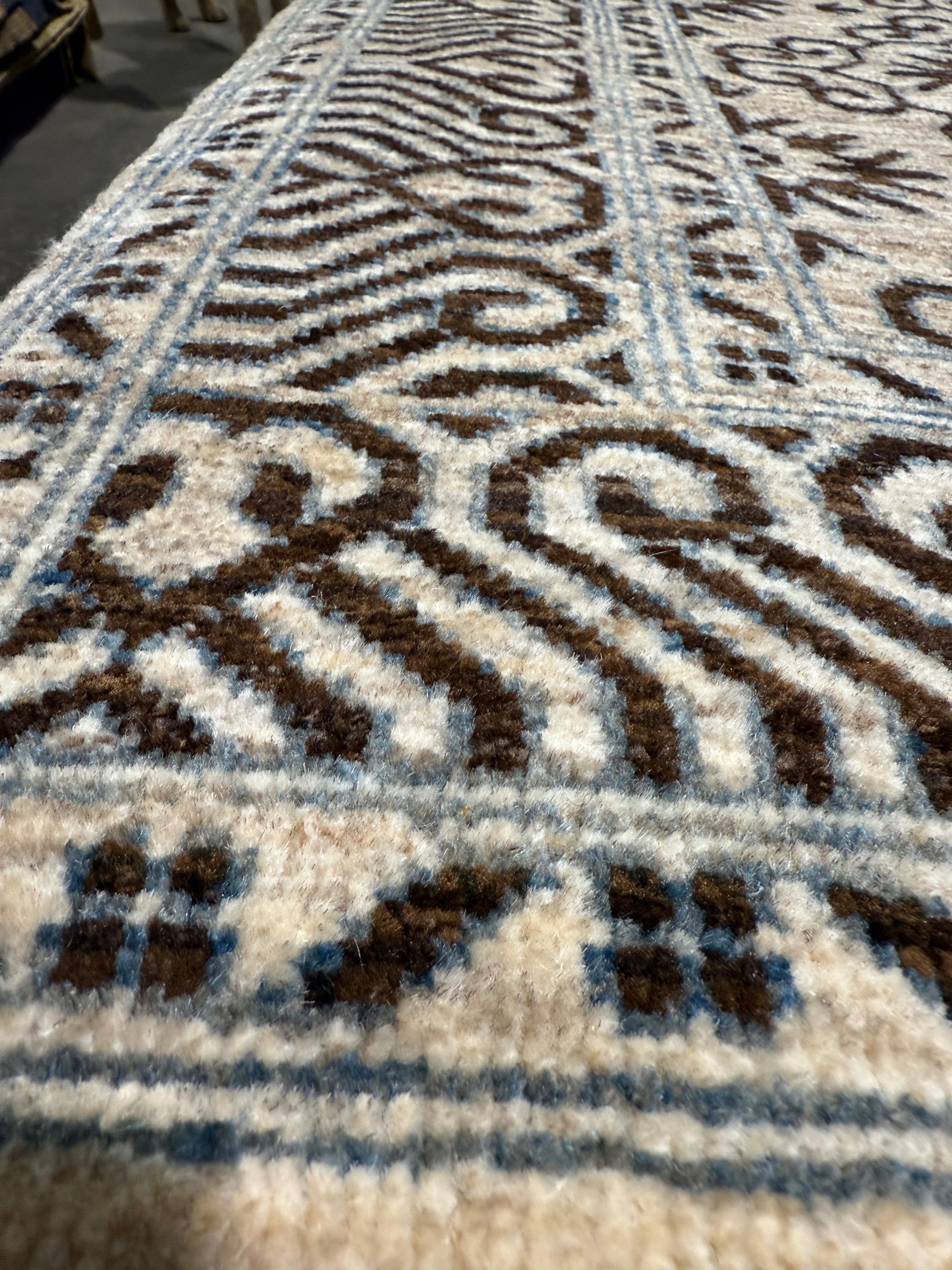 Samantha Morgison 2.9x9.10 Brown Afghani Chobi Runner