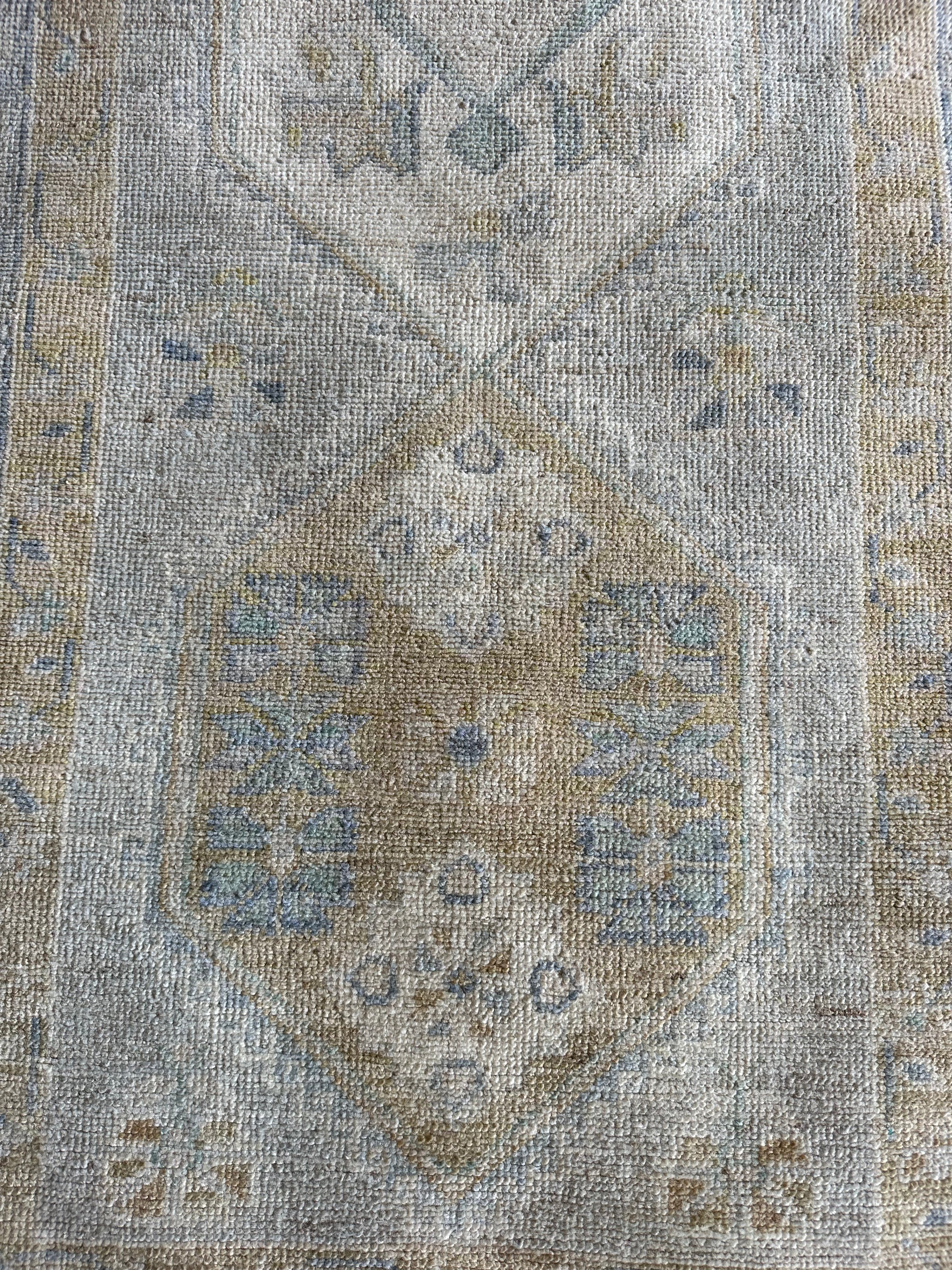 Danielle Brathwaite-Lynch 2.11x9.10 Cream Whitewashed Afghani Oushak Runner
