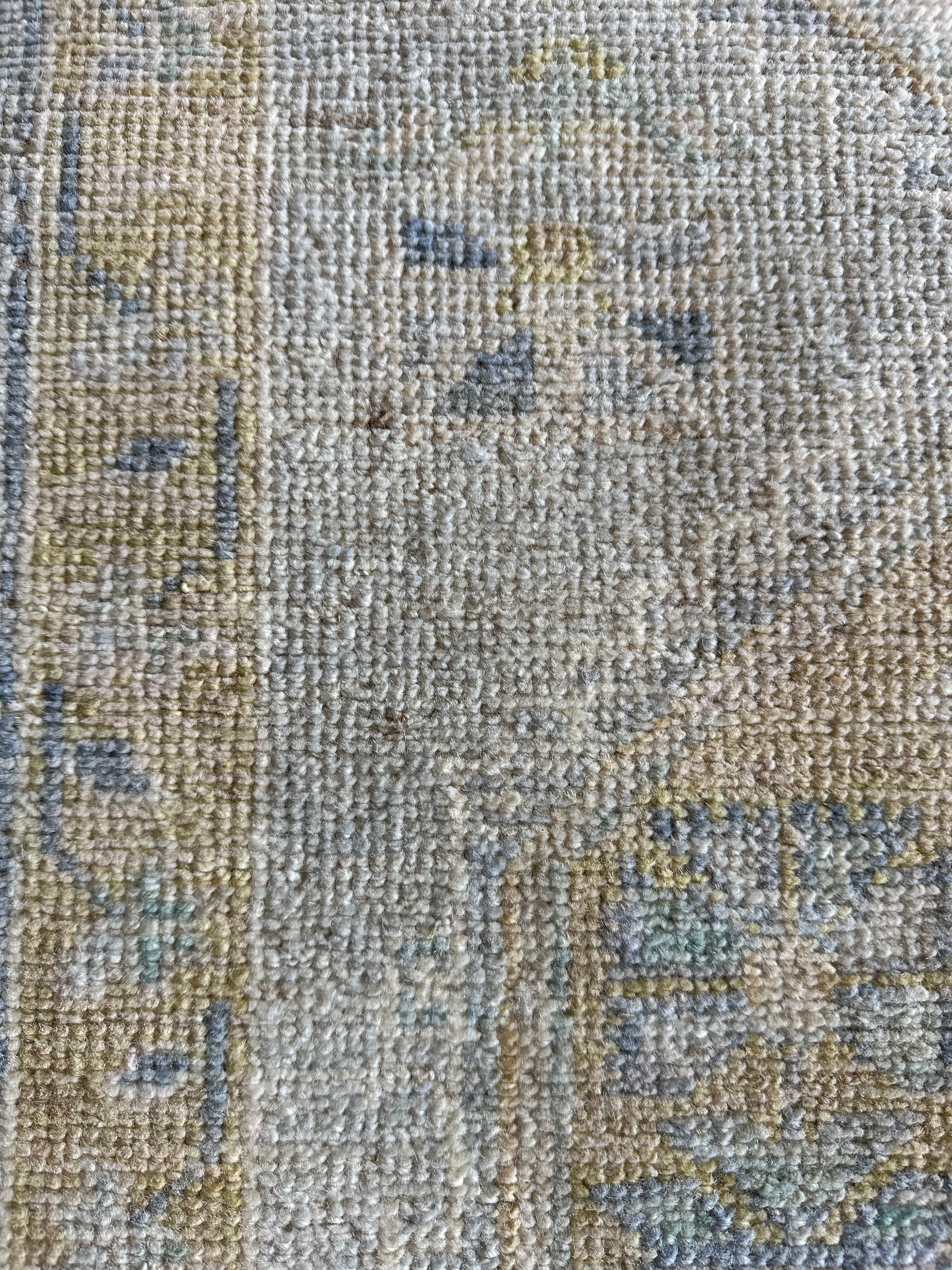 Danielle Brathwaite-Lynch 2.11x9.10 Cream Whitewashed Afghani Oushak Runner