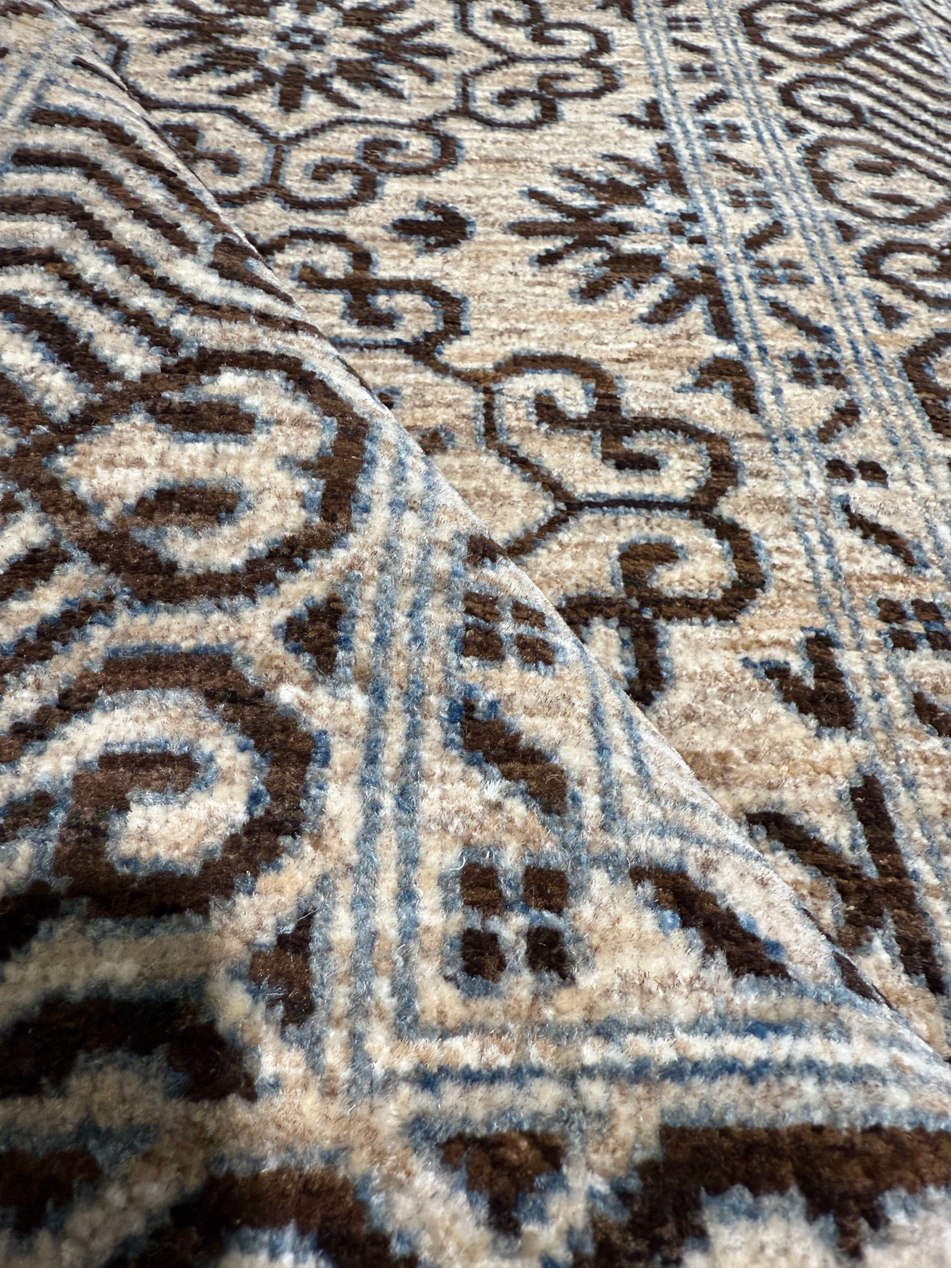 Samantha Morgison 2.9x9.10 Brown Afghani Chobi Runner