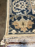 Brandy Putnam  8.3x10 Ivory and Dark Grey Hand-Knotted Oushak Rug