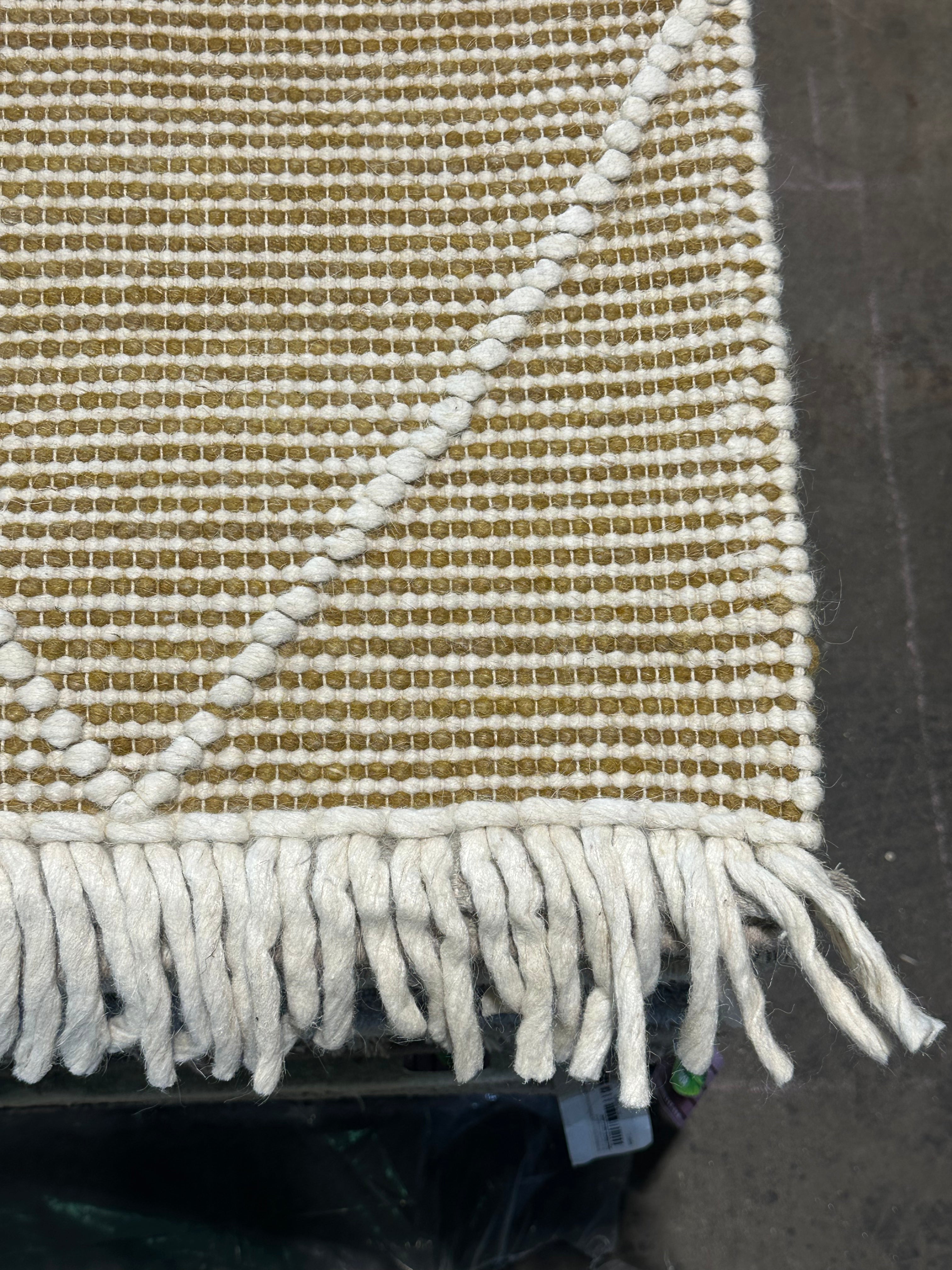 Jacob Rapini 6.9x9.3 Gold Handwoven Modern Rug