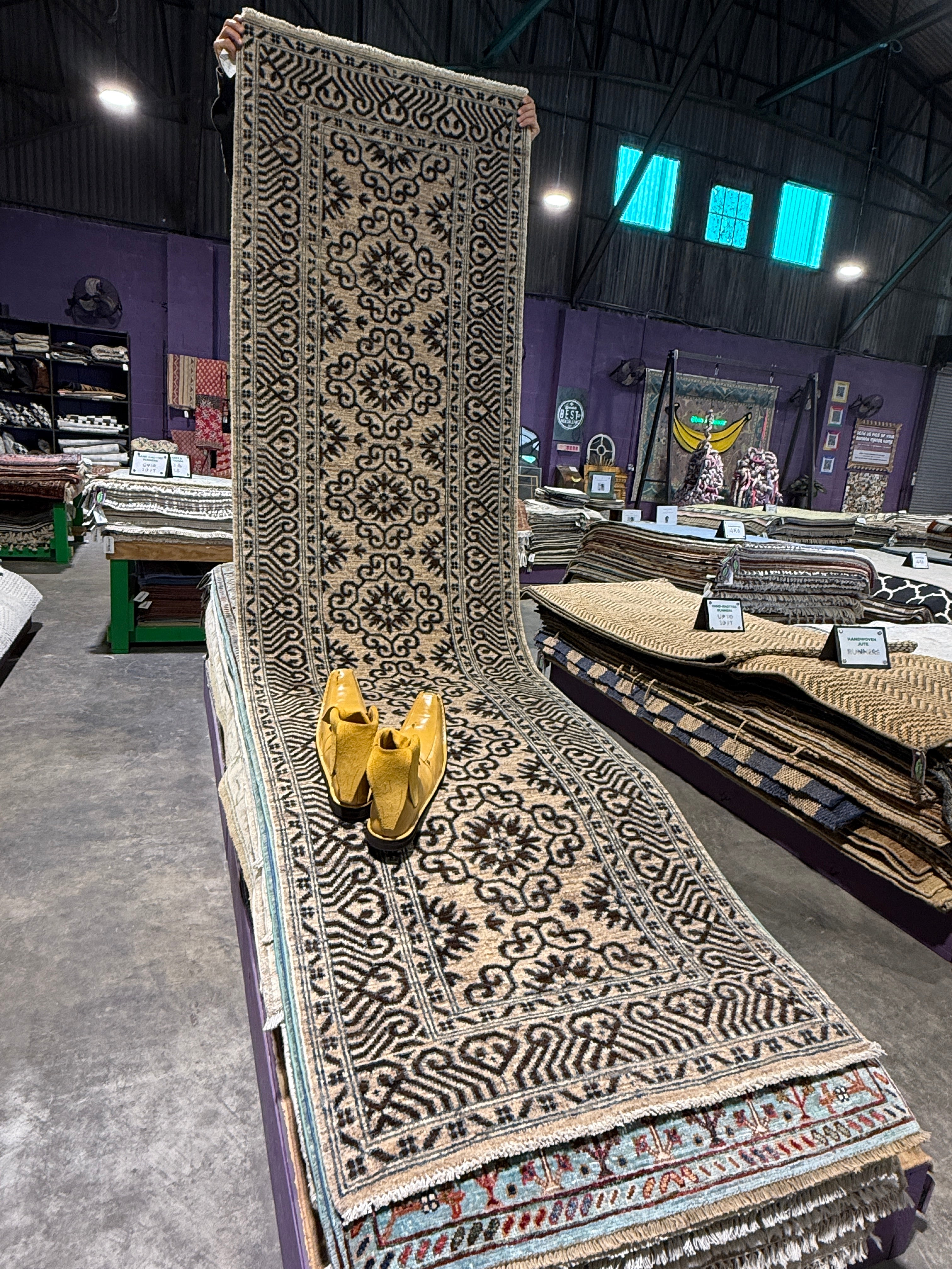 Samantha Morgison 2.9x9.10 Brown Afghani Chobi Runner