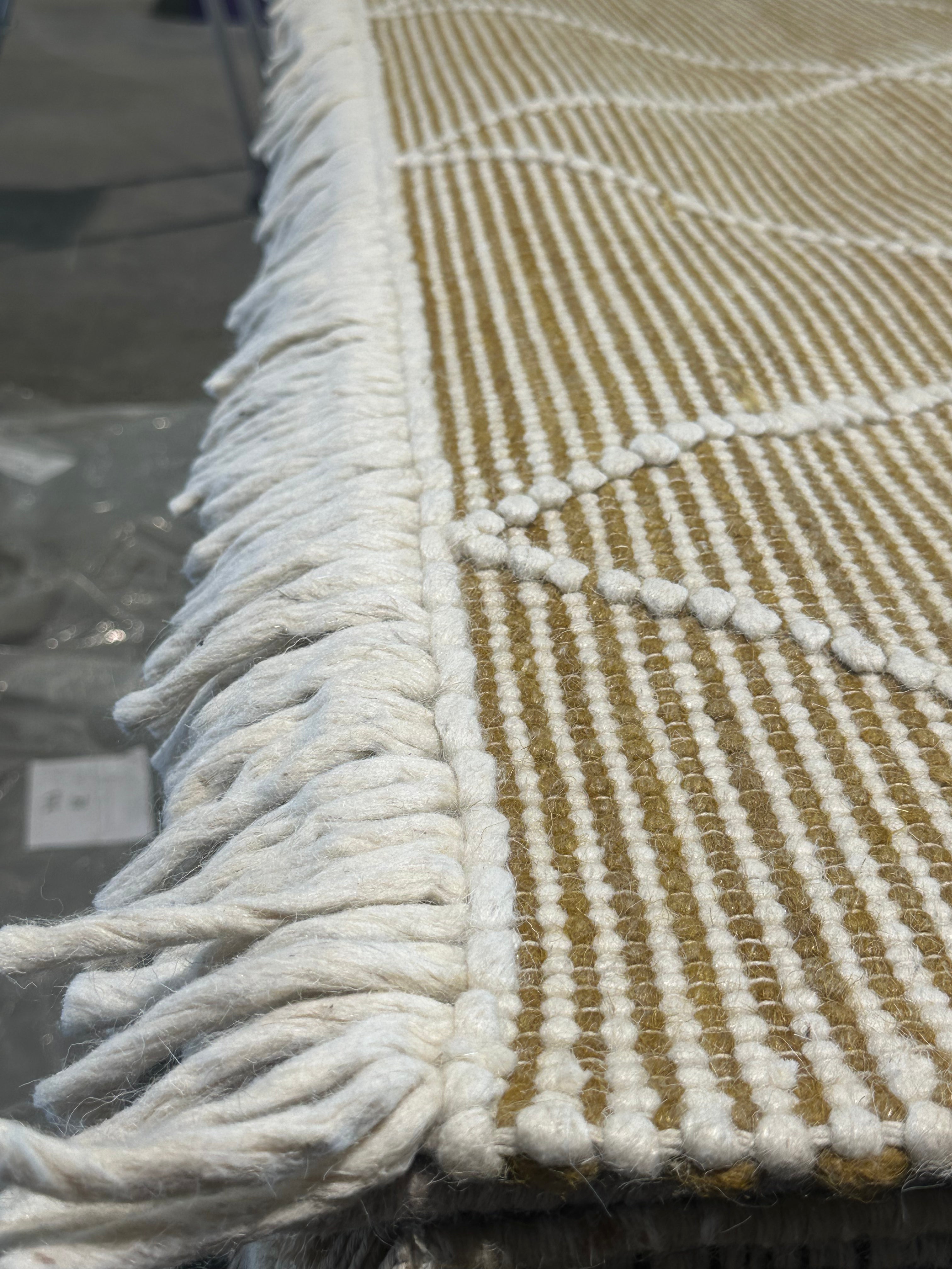 Jacob Rapini 6.9x9.3 Gold Handwoven Modern Rug