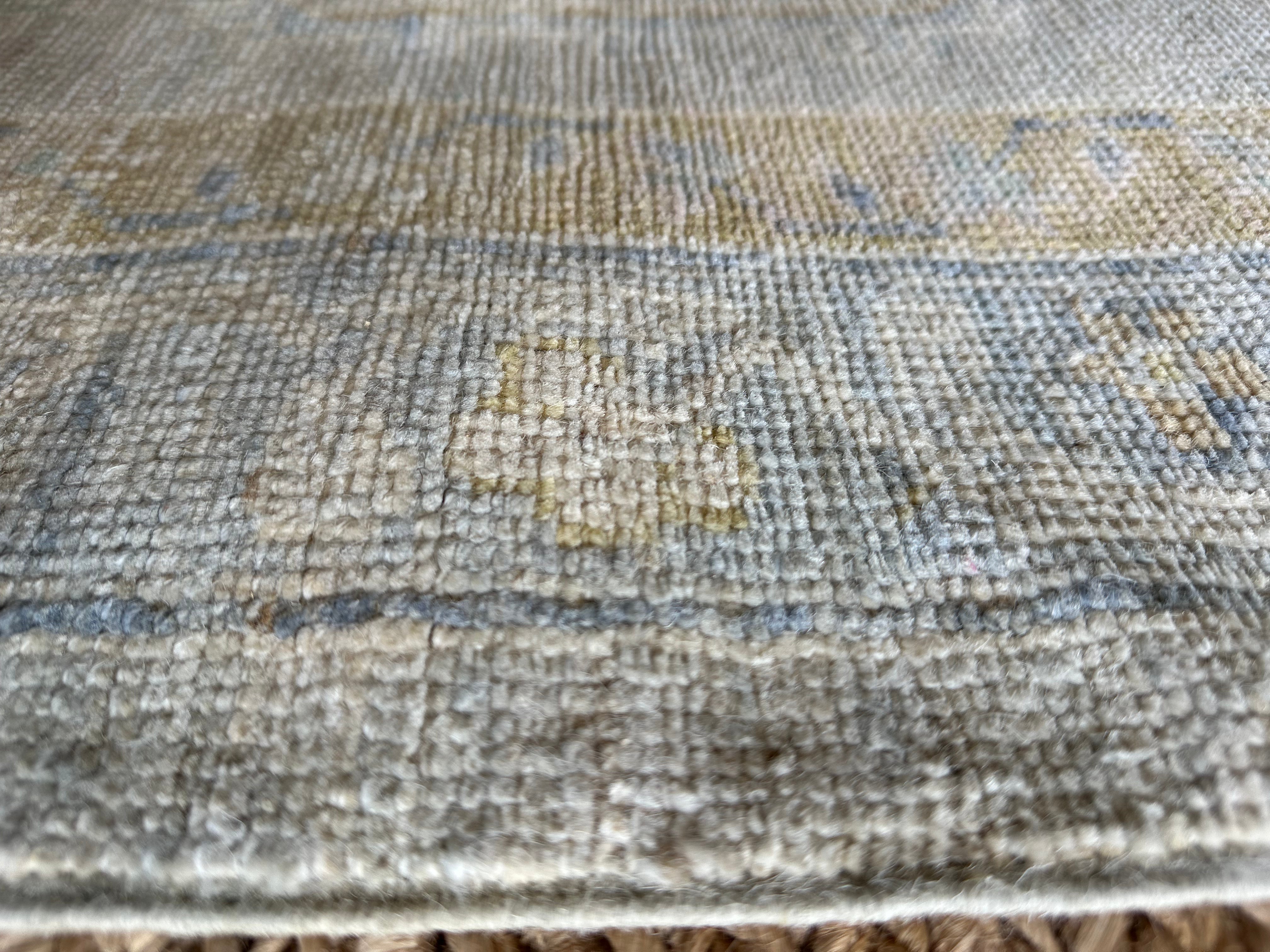 Danielle Brathwaite-Lynch 2.11x9.10 Cream Whitewashed Afghani Oushak Runner