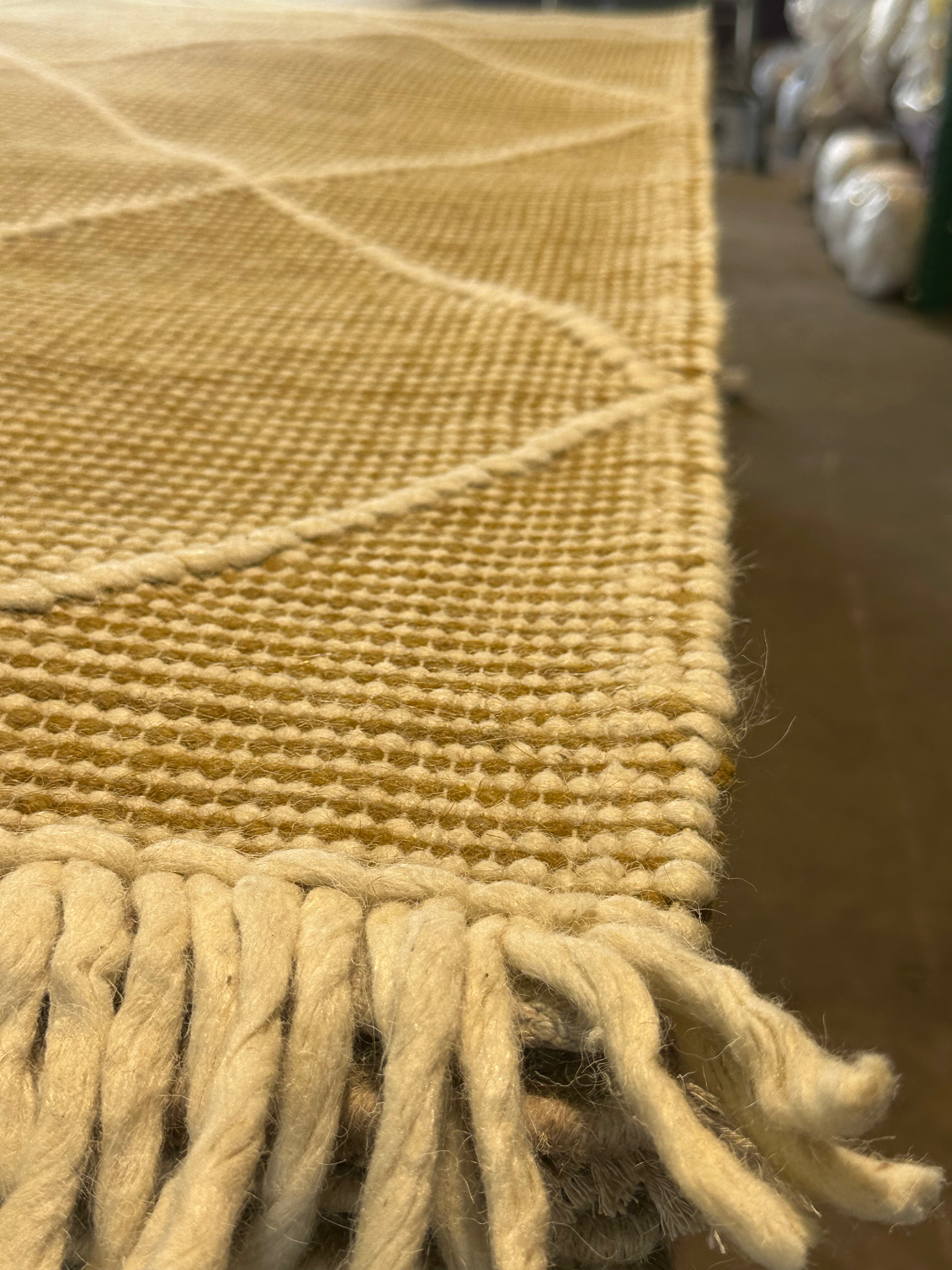 Jacob Rapini 6.9x9.3 Gold Handwoven Modern Rug